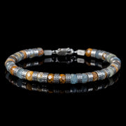 Armored Lemurian Aquatine Calcite Bracelet IV (7mm)