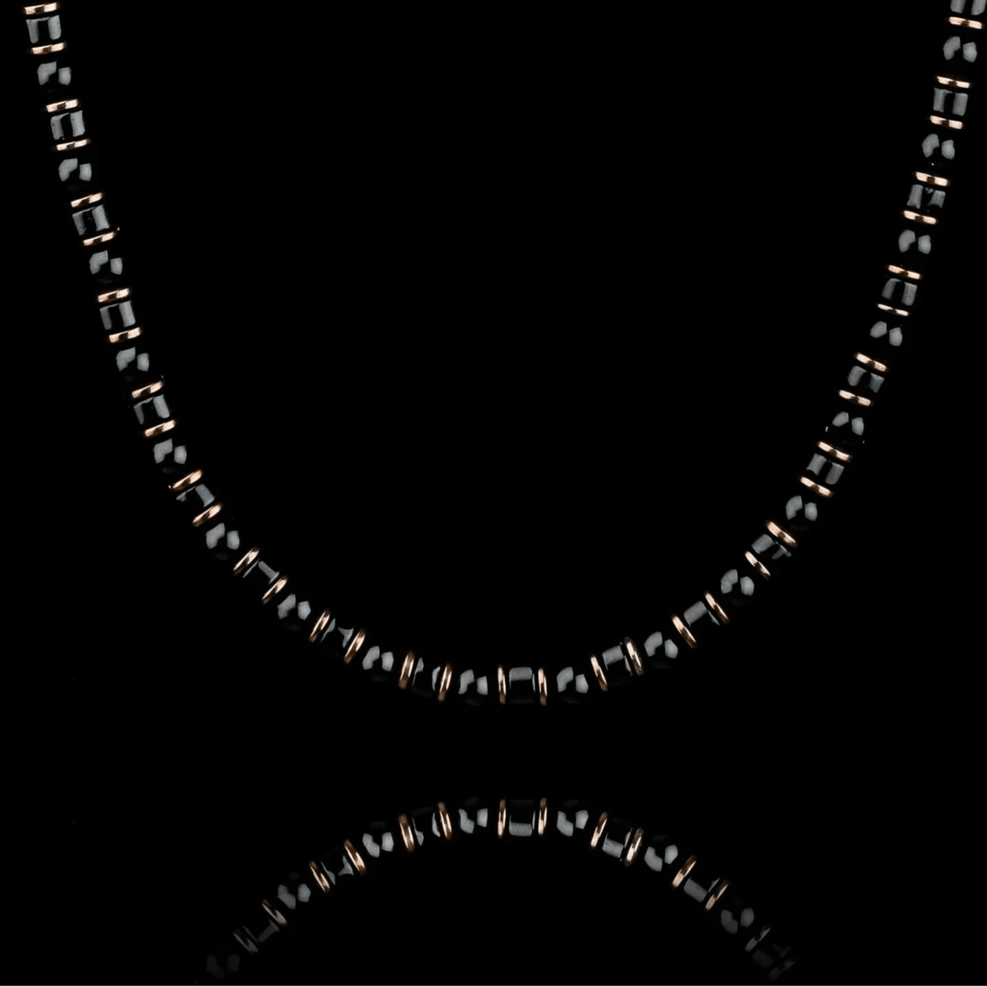 Black Onyx Necklace V (4mm)