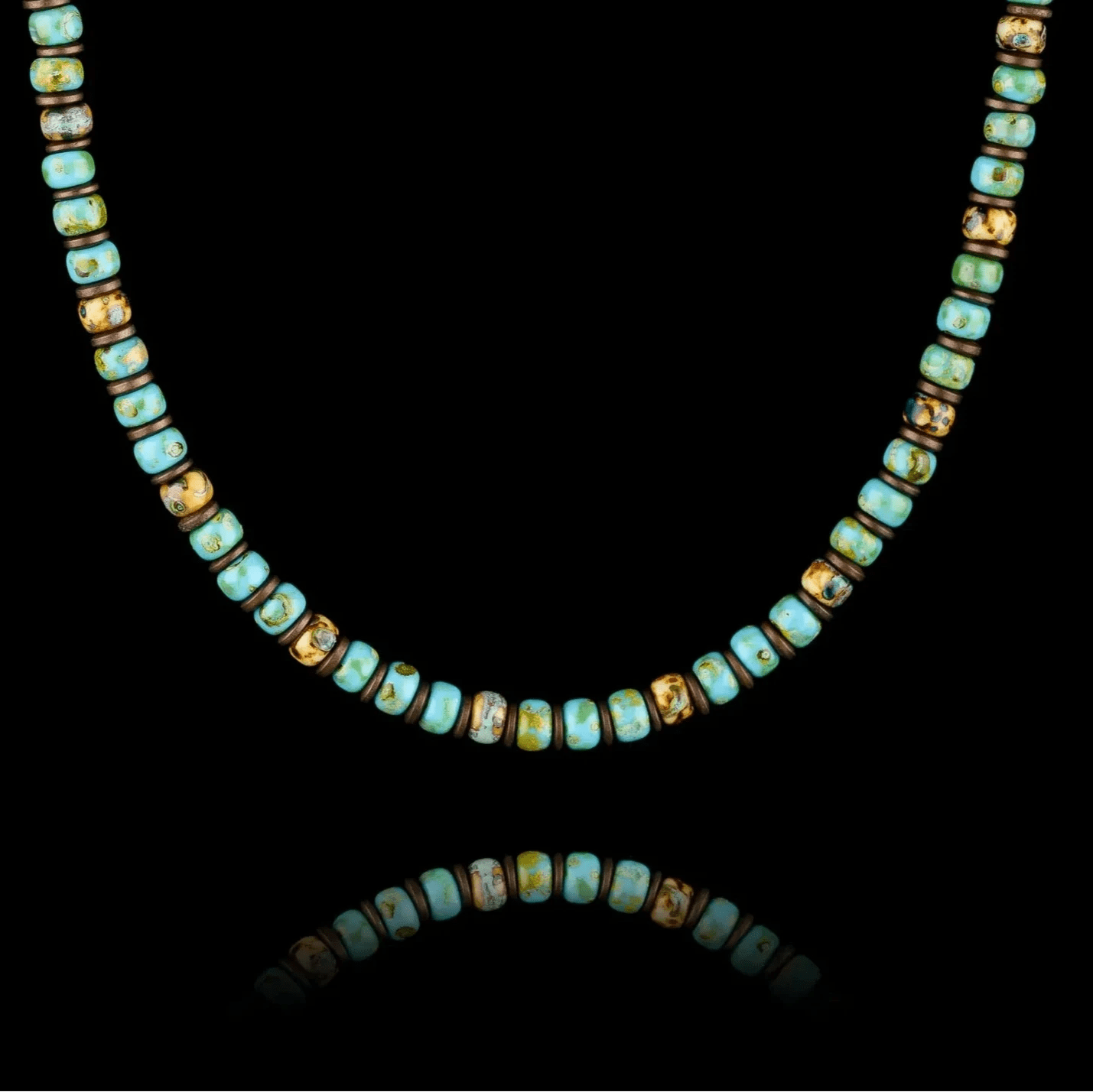 Camel - Turquoise Hematite Necklace V (4mm)