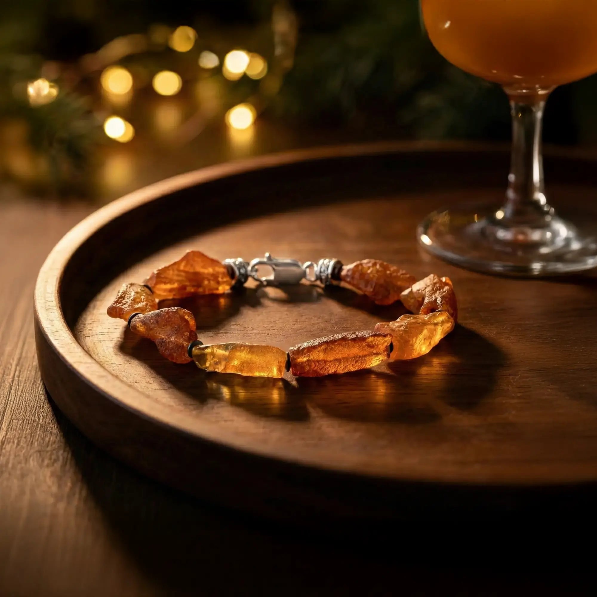 Raw Baltic Amber Bracelet XII (10x20mm)