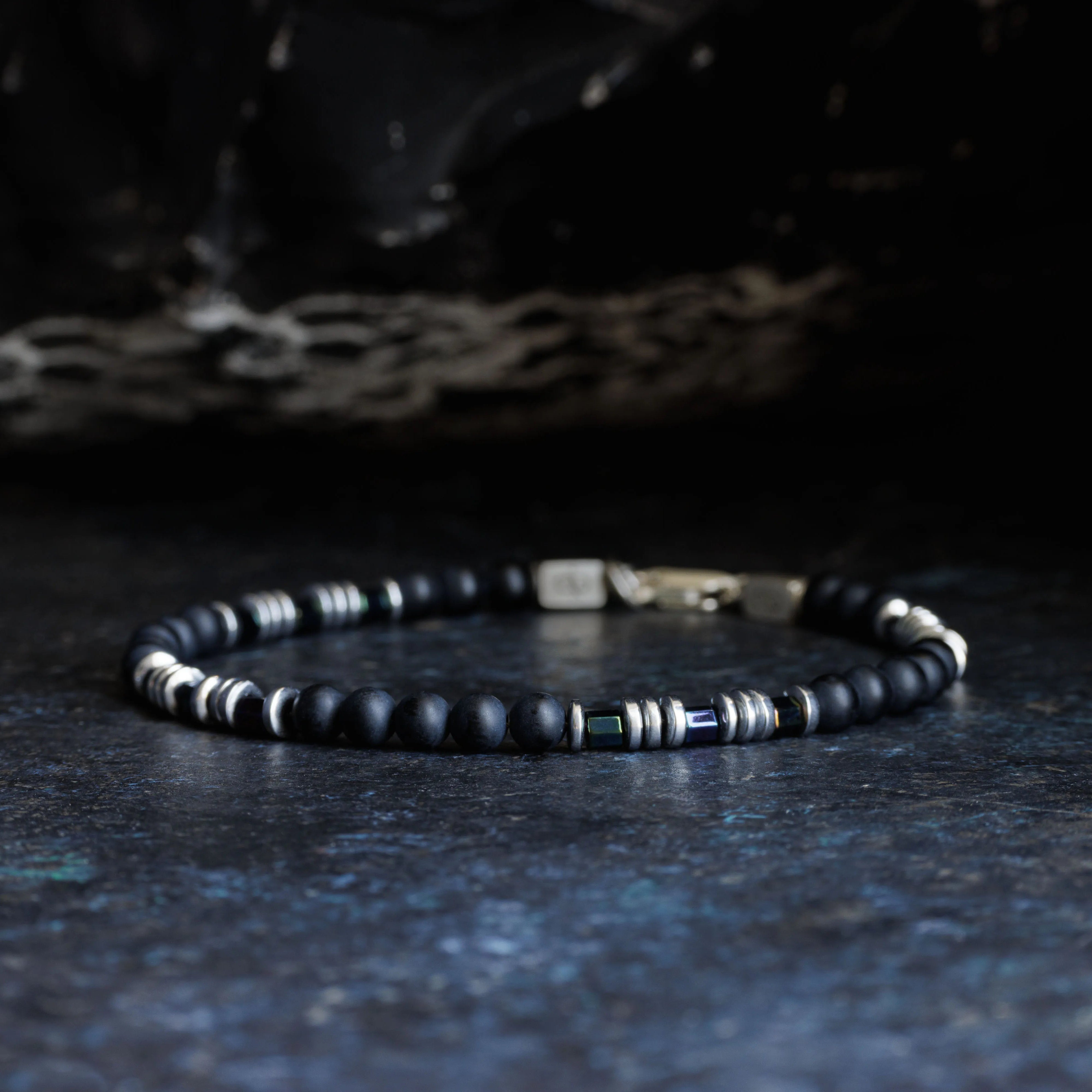 Black Agate Bracelet VII (4mm)
