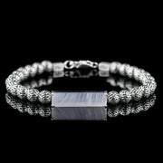 Blue Lace Agate - Silver Bracelet III (4-6mm)