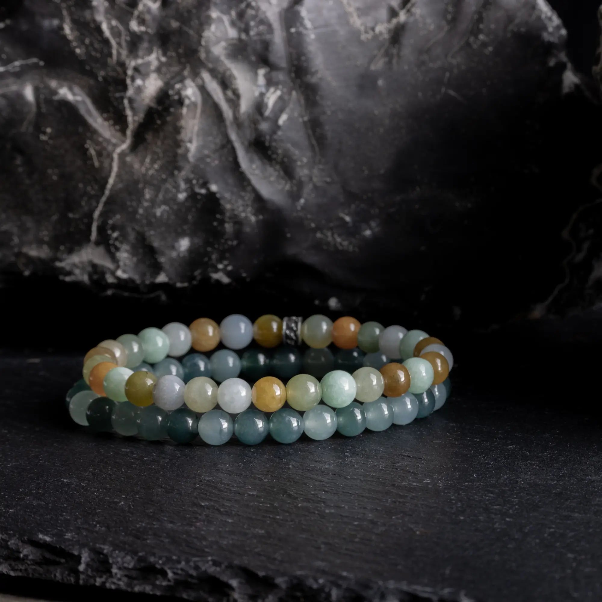 Burmese Multicolor Jade Bracelet XVI (7-7.5mm)