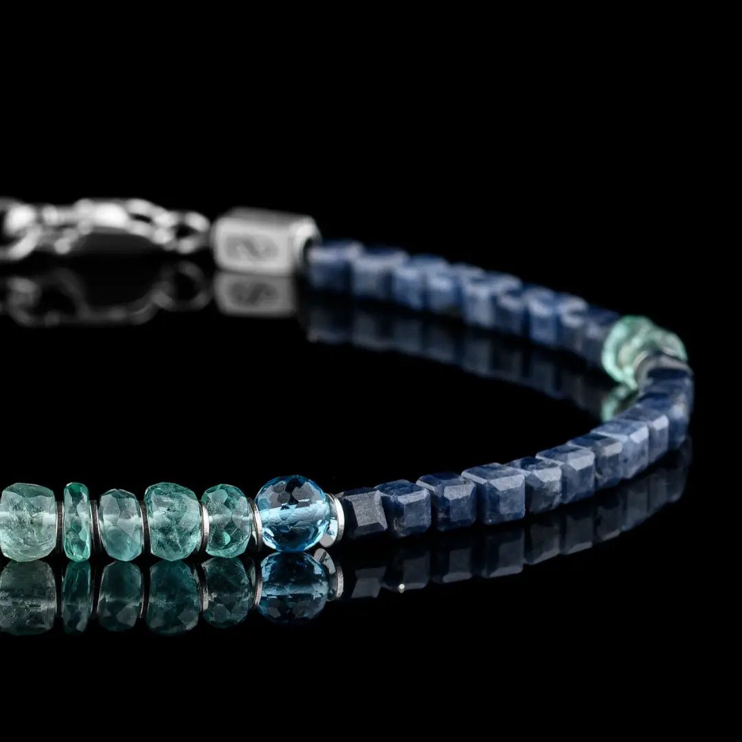 Blue Sapphire-Emerald-Topaz Bracelet I (3-4.5mm)