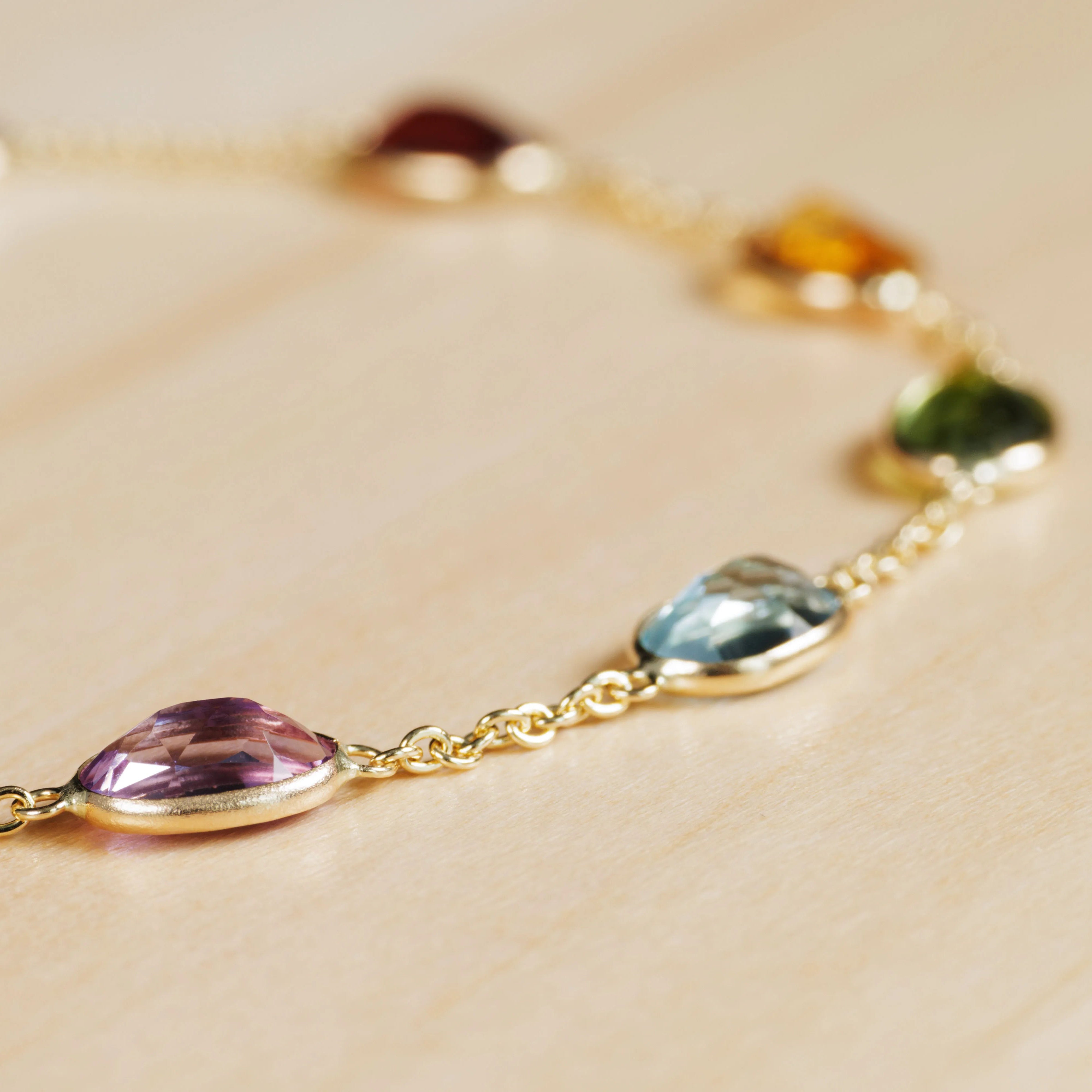 Yellow Gold Multicolor Bracelet III (7x5mm)