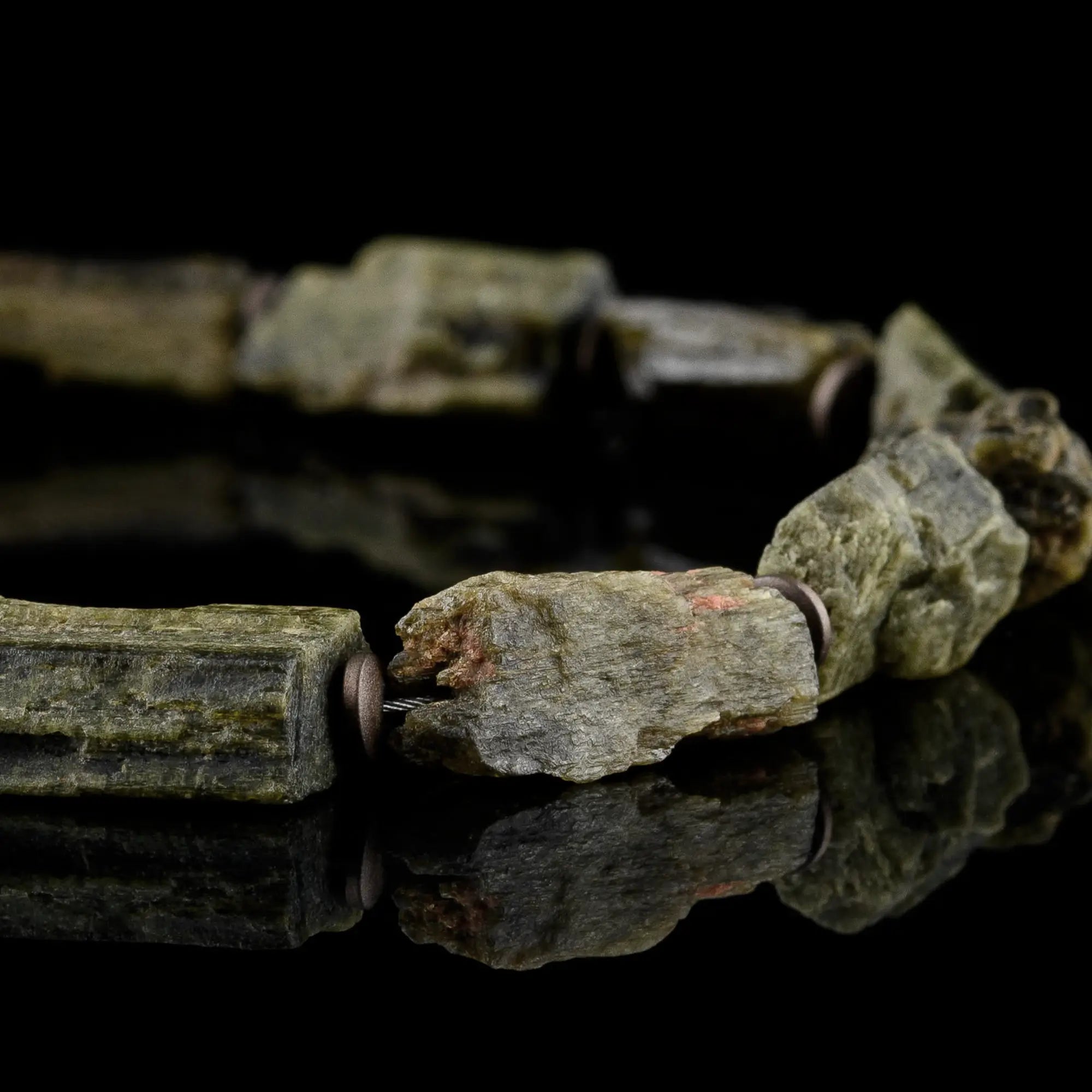 Raw Green Tourmaline Bracelet VII (10-16mm)