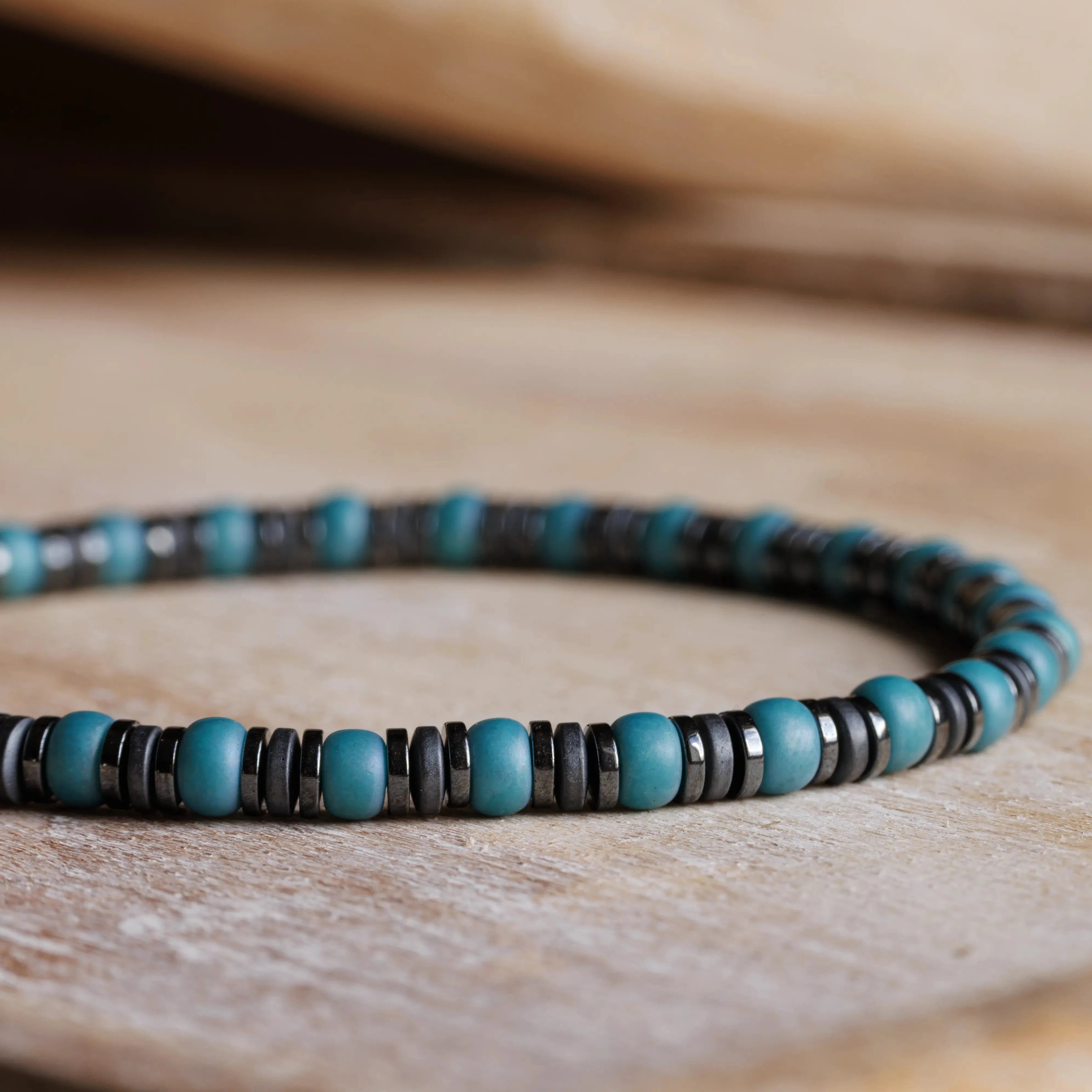 Hematite - Blue Bracelet XVII (4mm) en