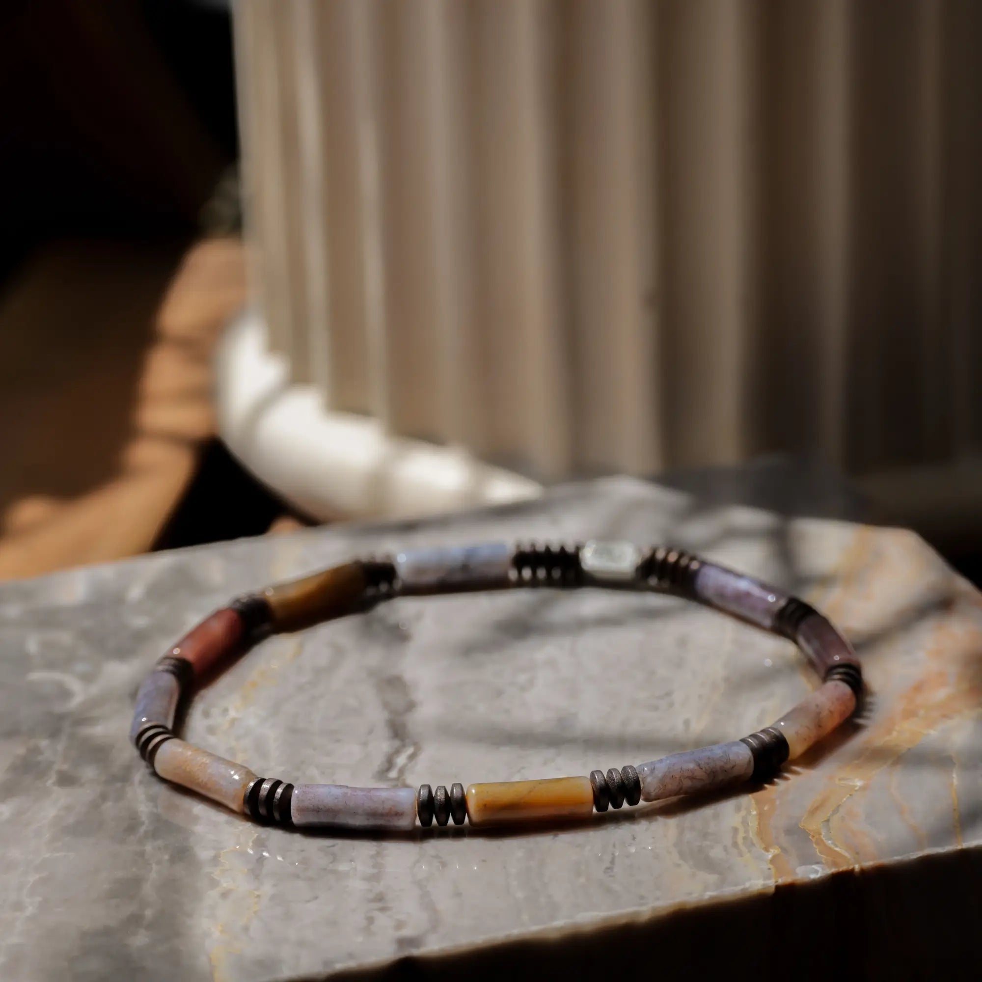 Indian Agate Bracelet VI (4mm)