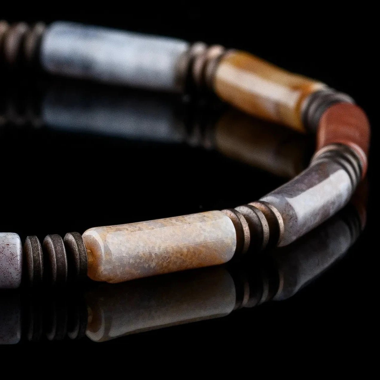 Indian Agate Bracelet VI (4mm)