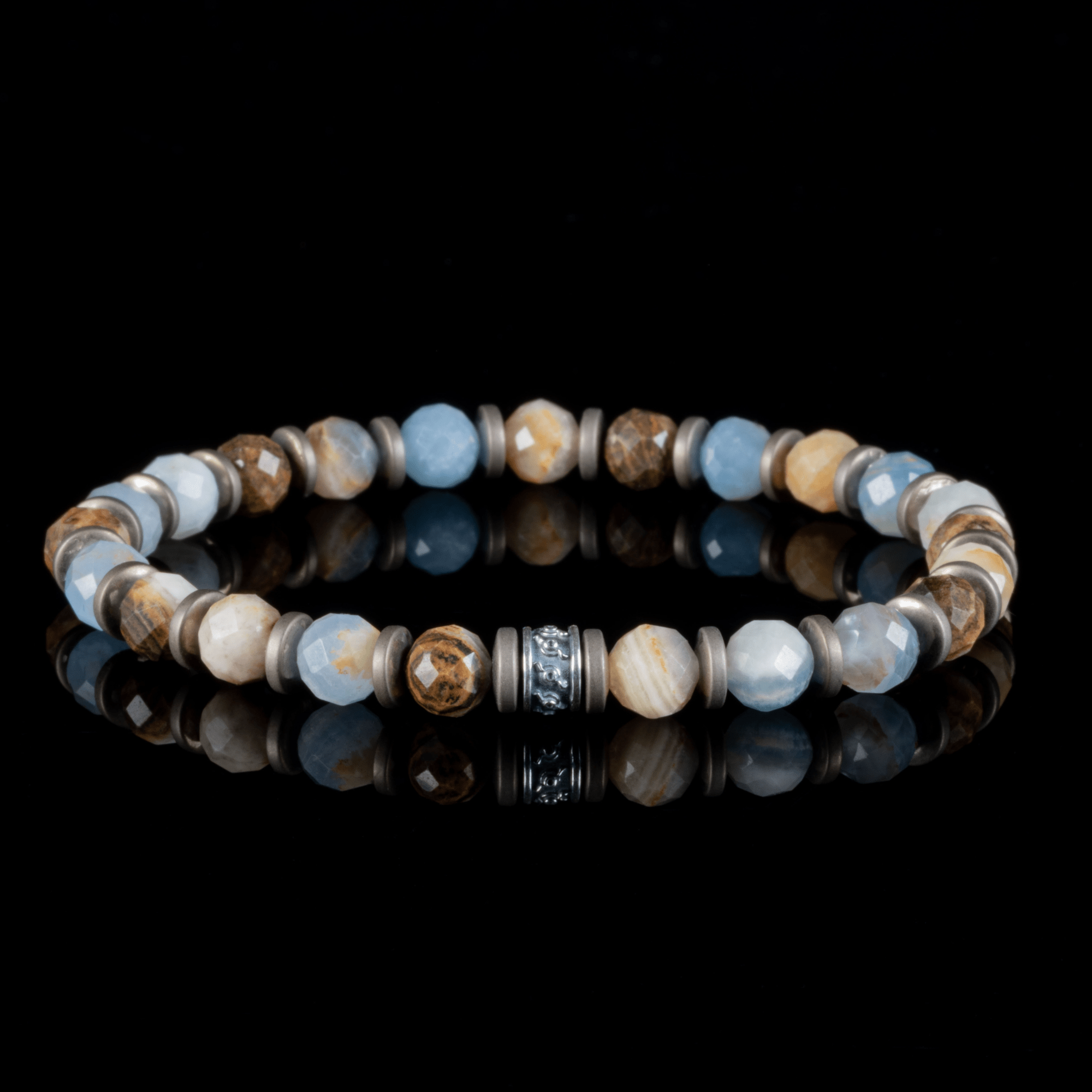 Lemurian Aquatine Calcite Bracelet III (6.5-7mm)