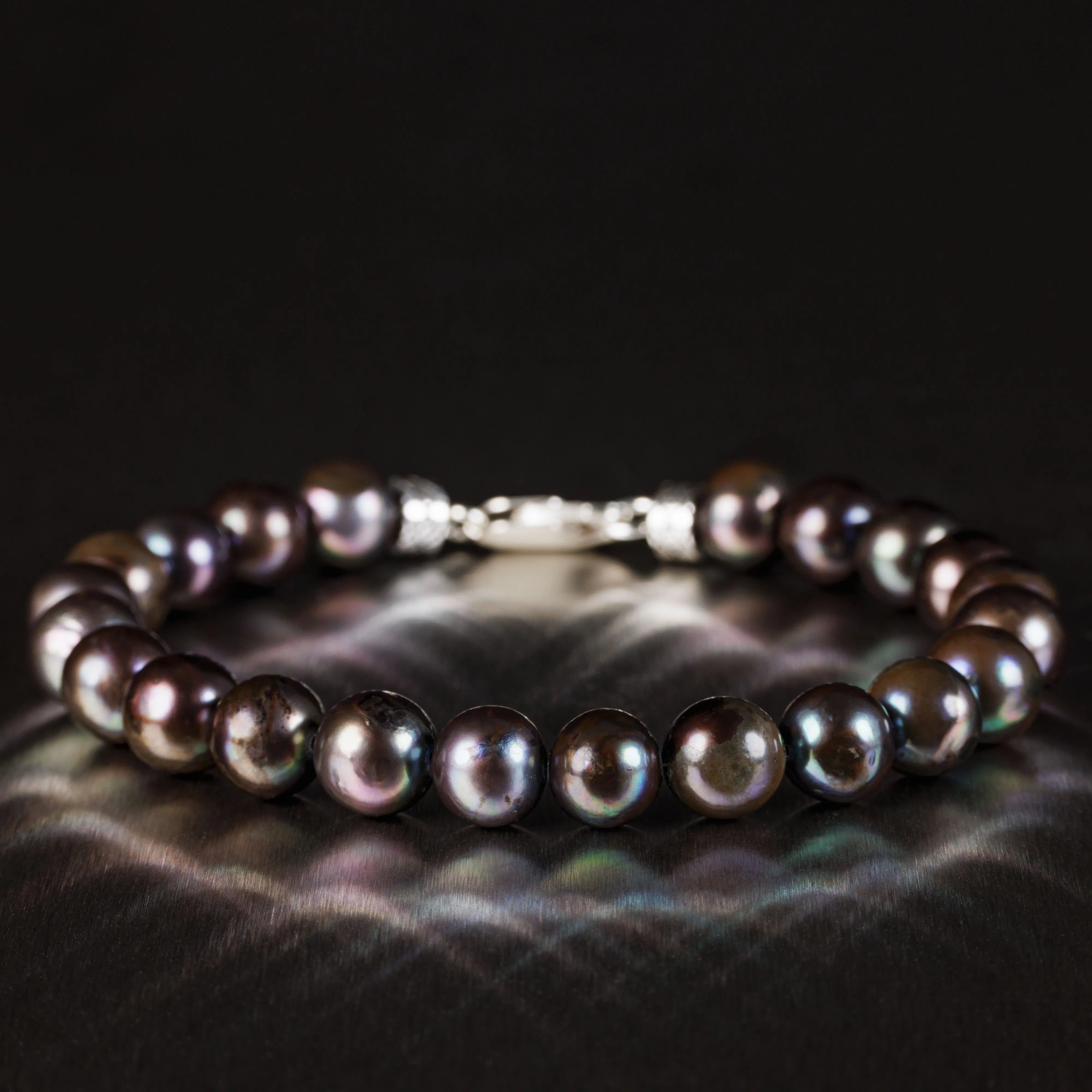 Peacock Black Pearl Bracelet II (9mm)