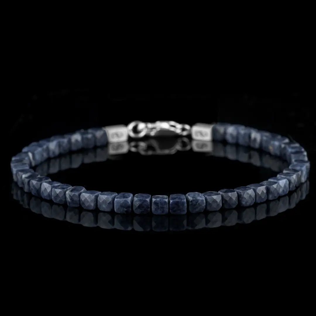 Blue Sapphire Cube Bracelet XIII (4mm)