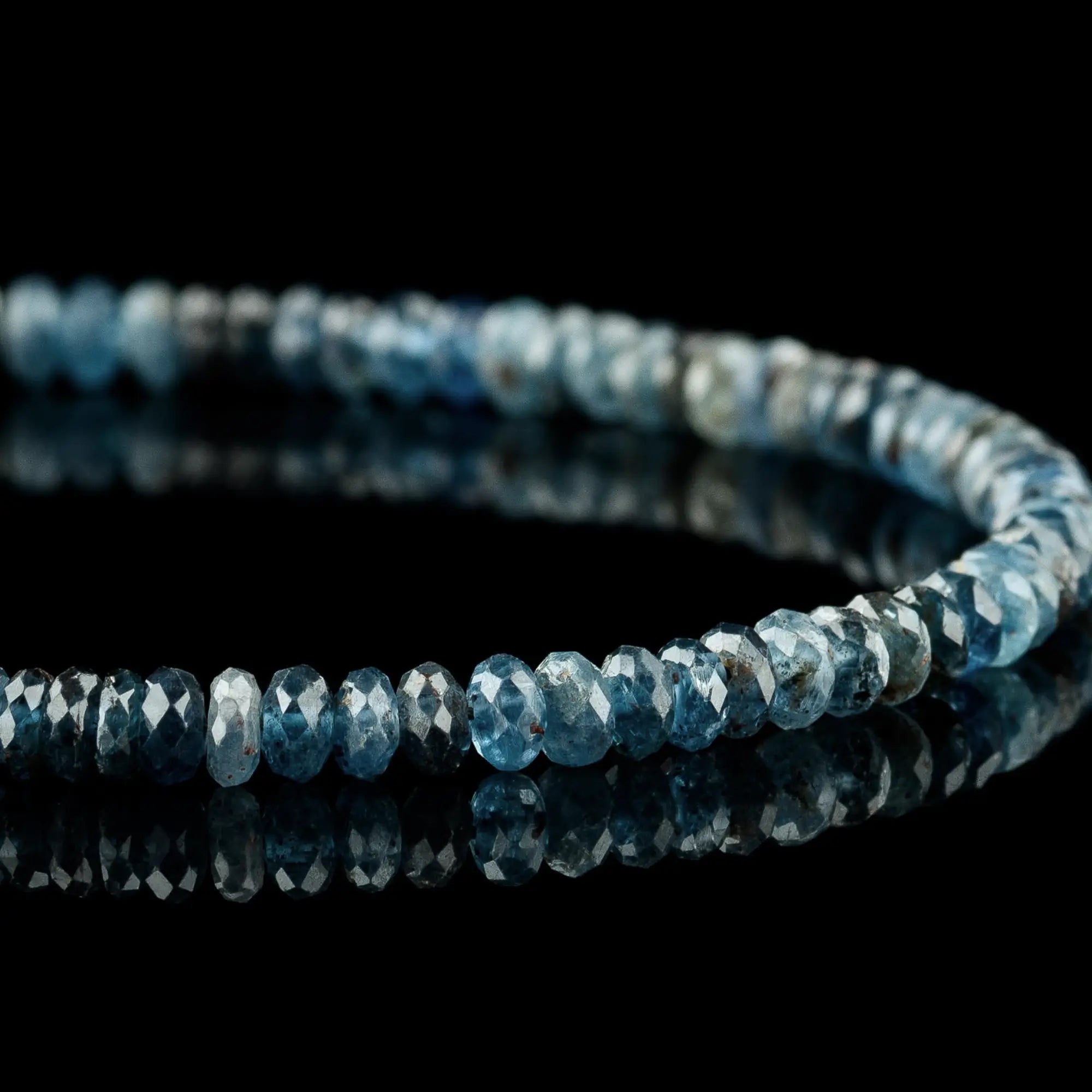 Teal Kyanite Bracelet IX (4mm)