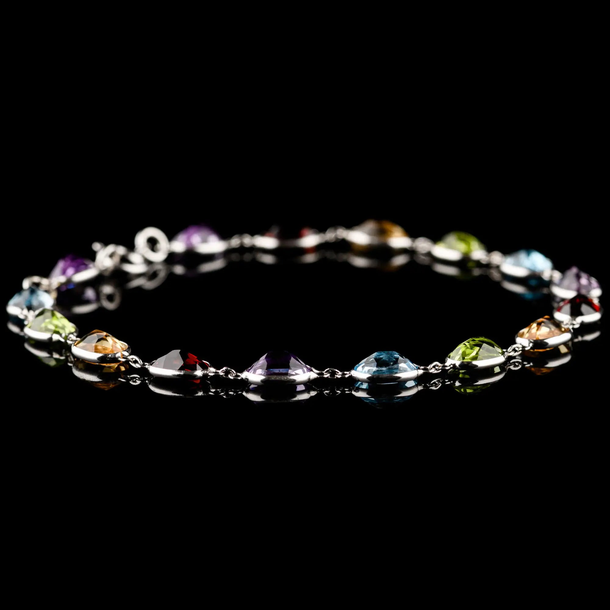 White Gold Multicolor Bracelet IV (7x5mm)