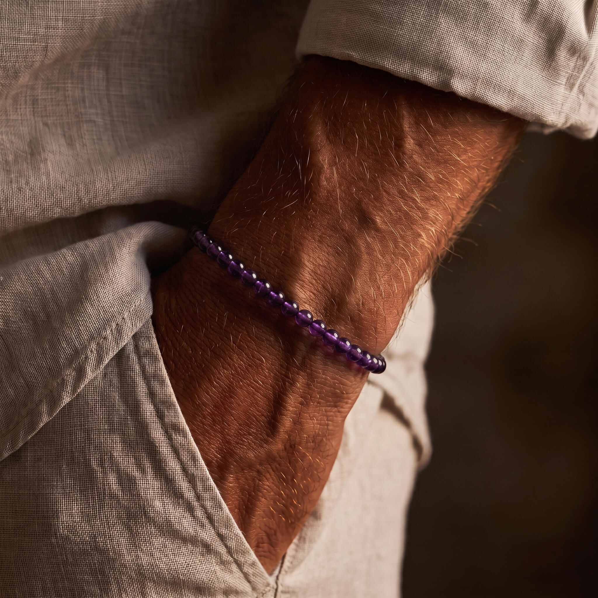 Amethyst Bracelet V (4mm)