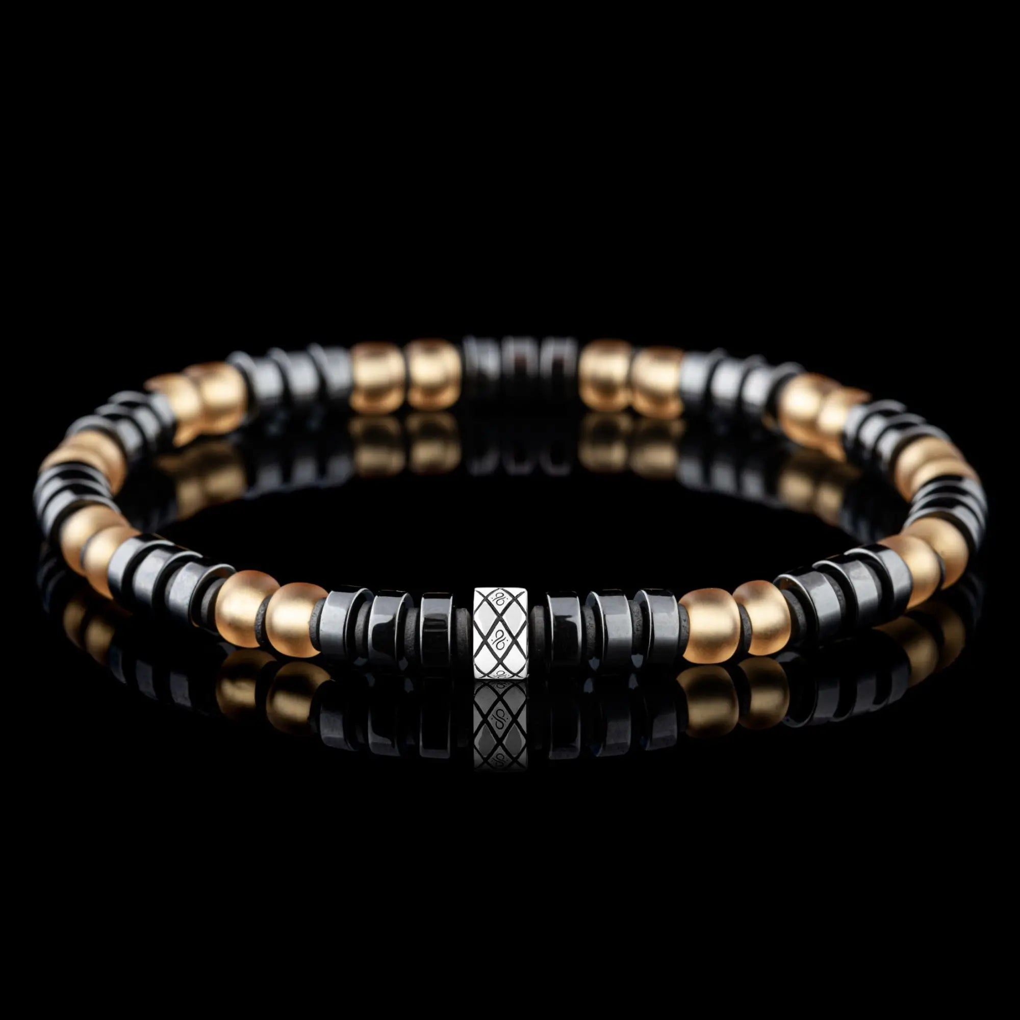 Dark Hematite Champagne Bracelet I (6mm)