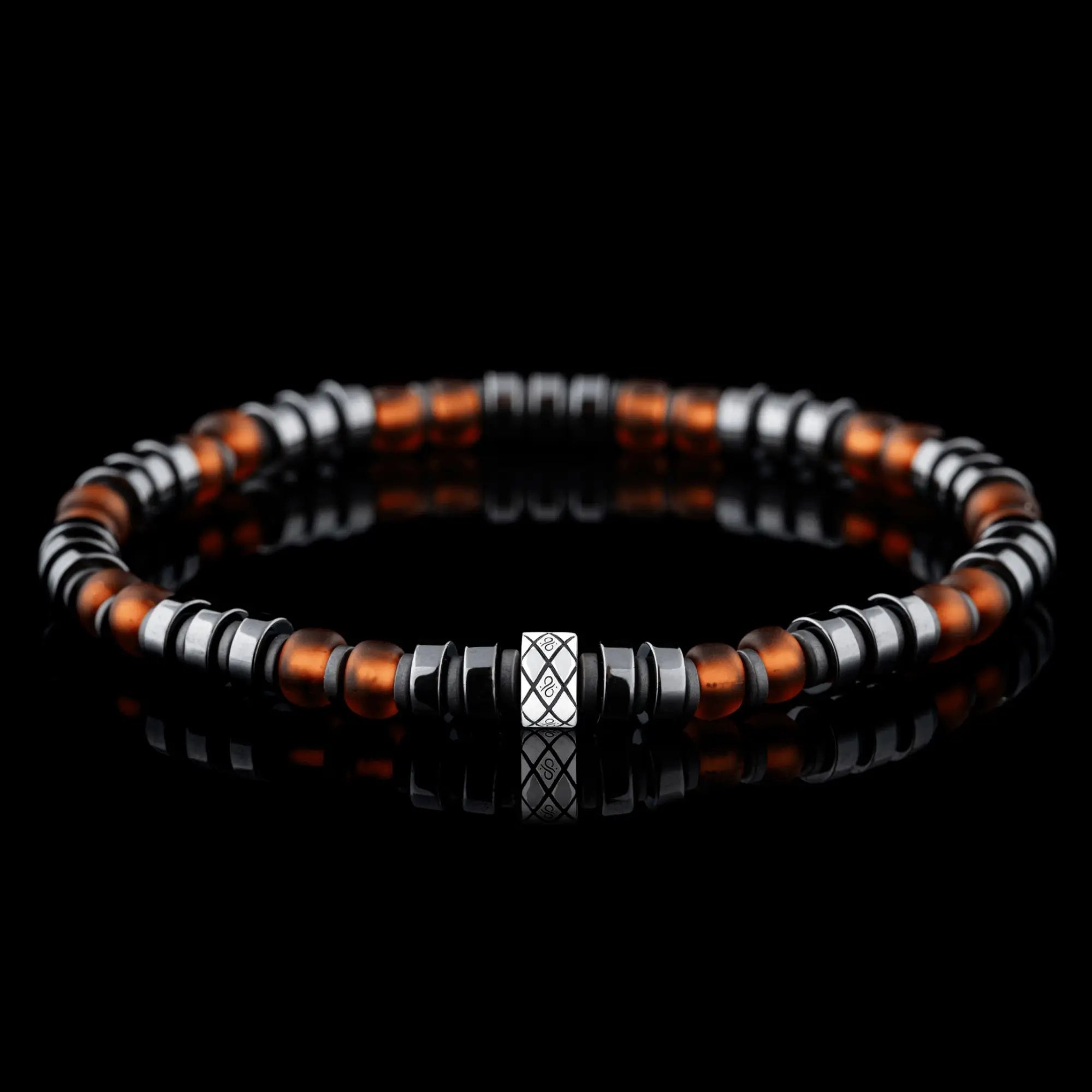 Dark Hematite Copper Bracelet I (6mm)