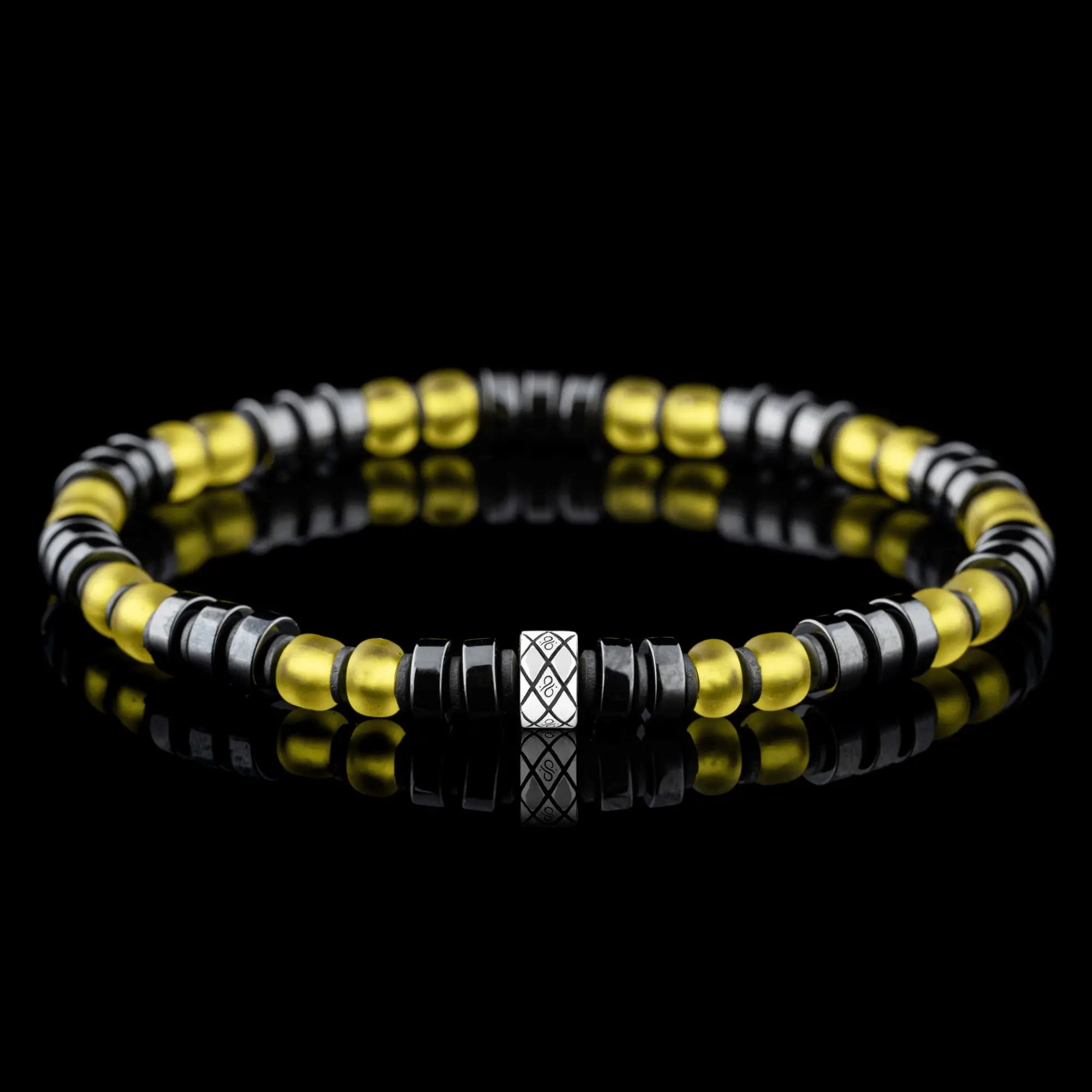 Dark Hematite Yellow Bracelet I (6mm)