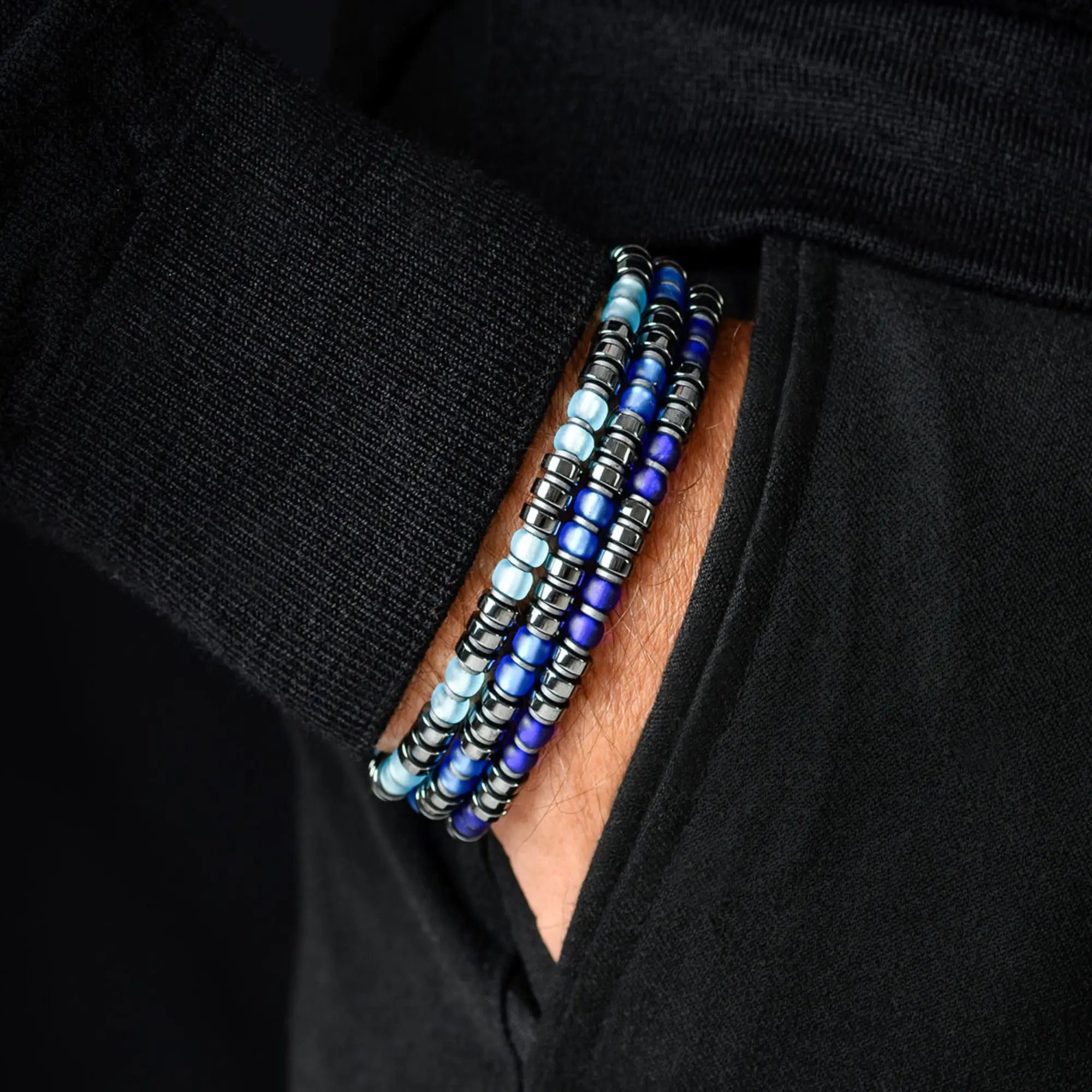 Dark Hematite Blue Bracelet II (6mm)