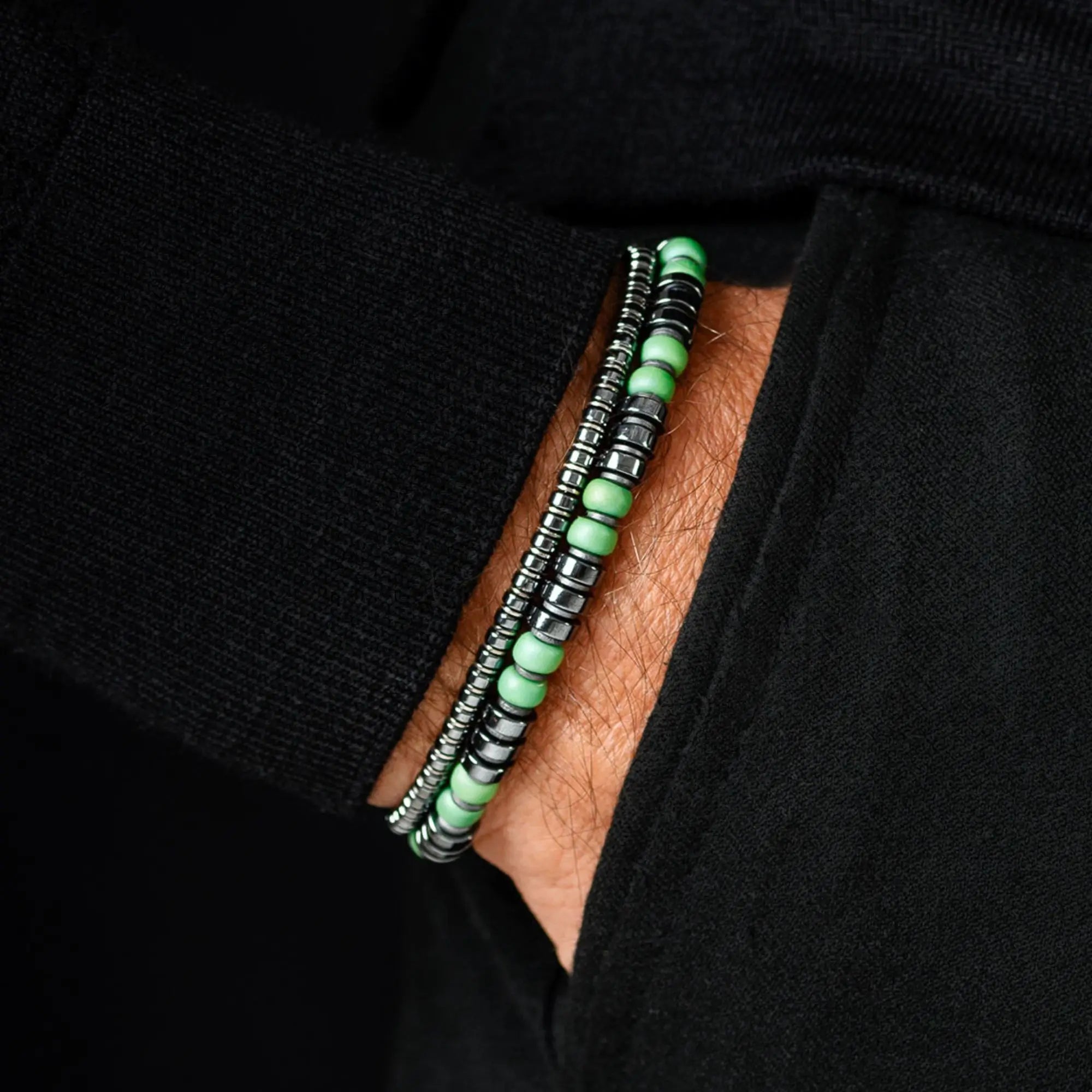 Dark Hematite Green Bracelet I (6mm)