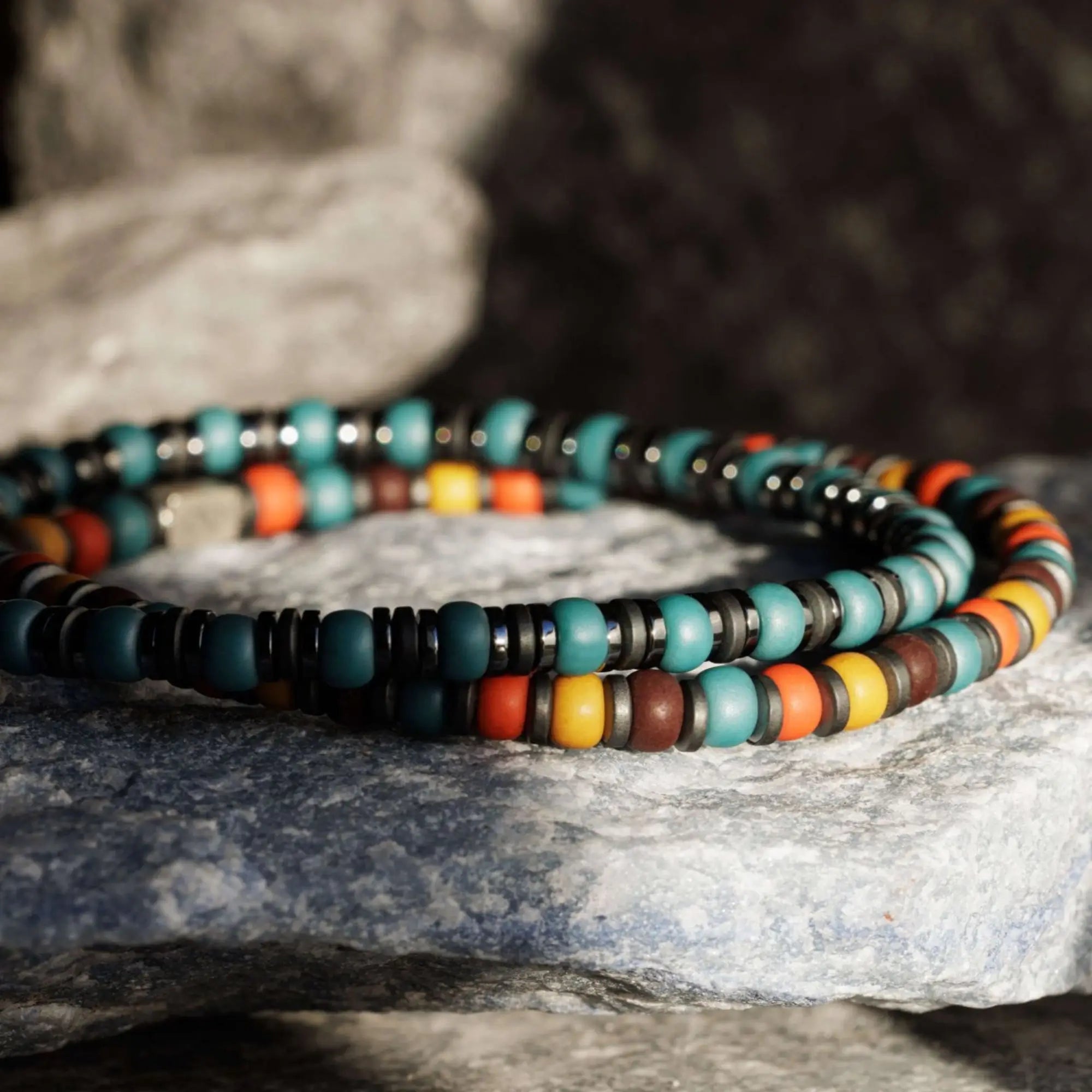 Hematite - Blue Bracelet XVII (4mm) en