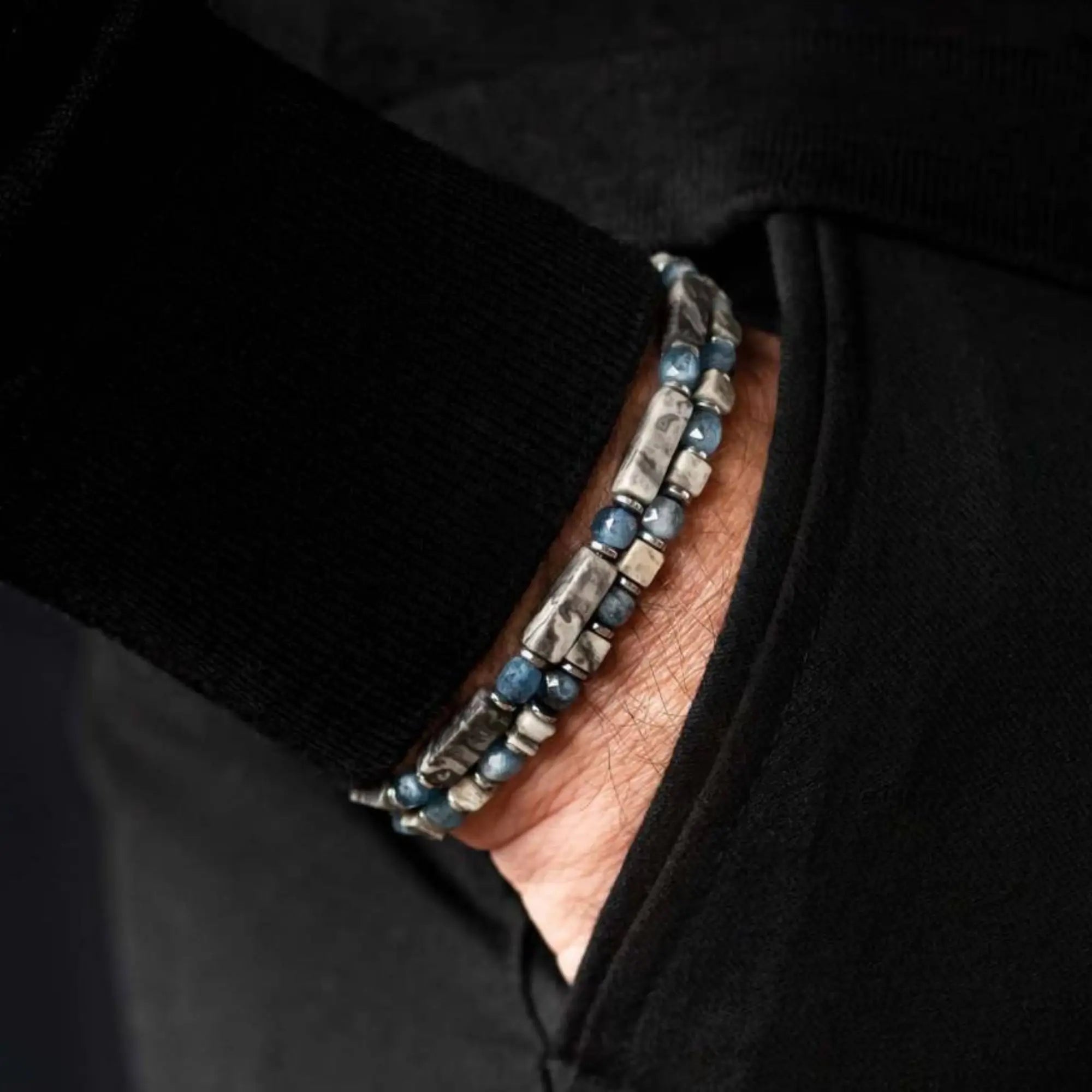 Picasso Jasper - Aquamarine Bracelet V (4mm) en