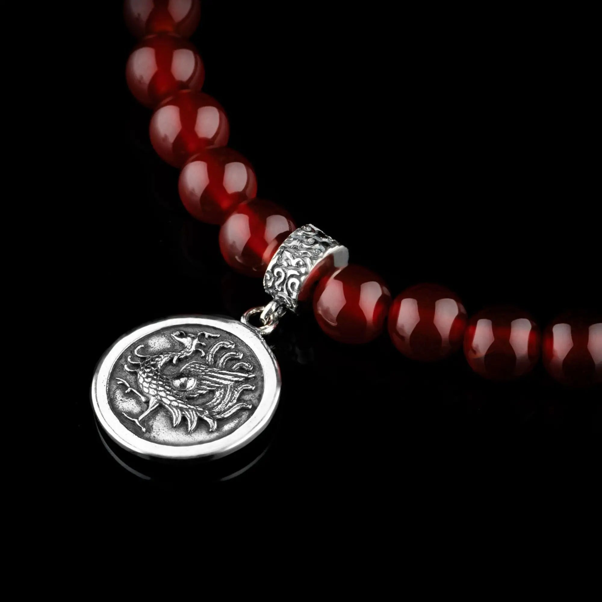 Vermillion Bird Bracelet (6mm)