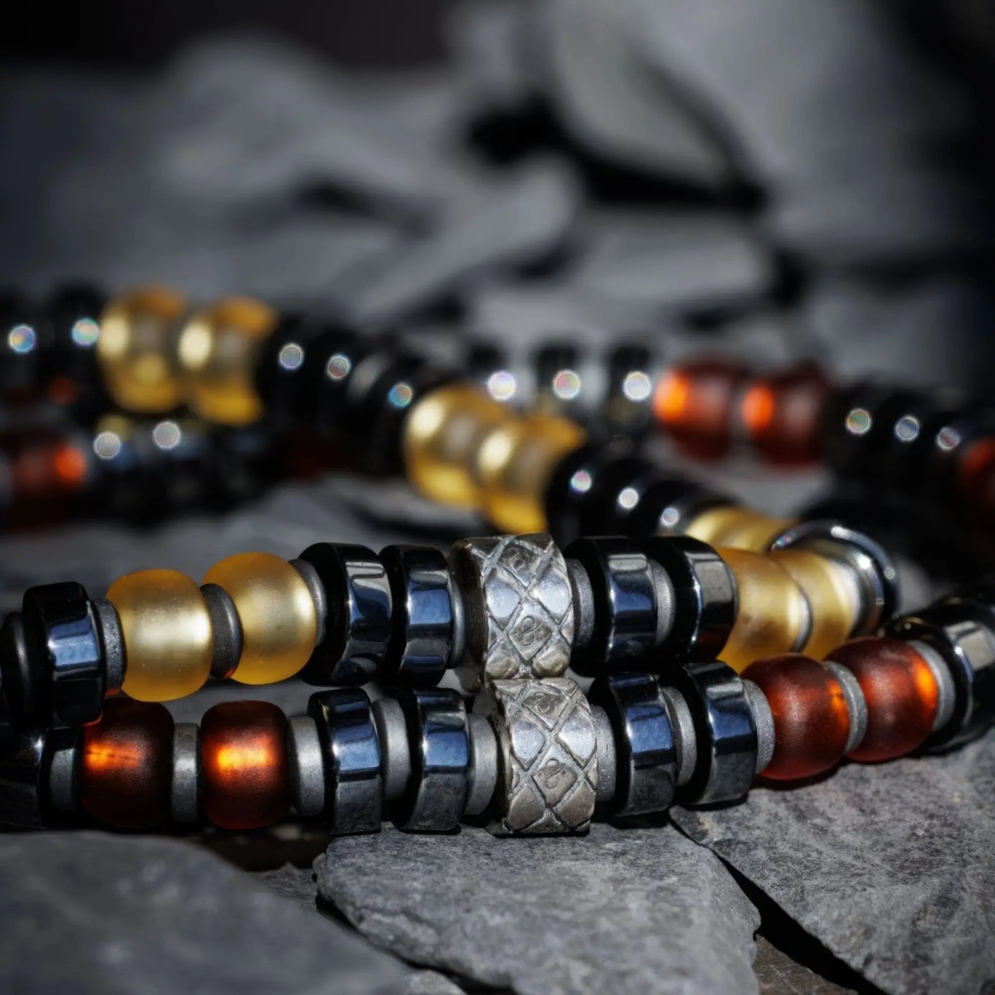 Dark Hematite Champagne Bracelet I (6mm)