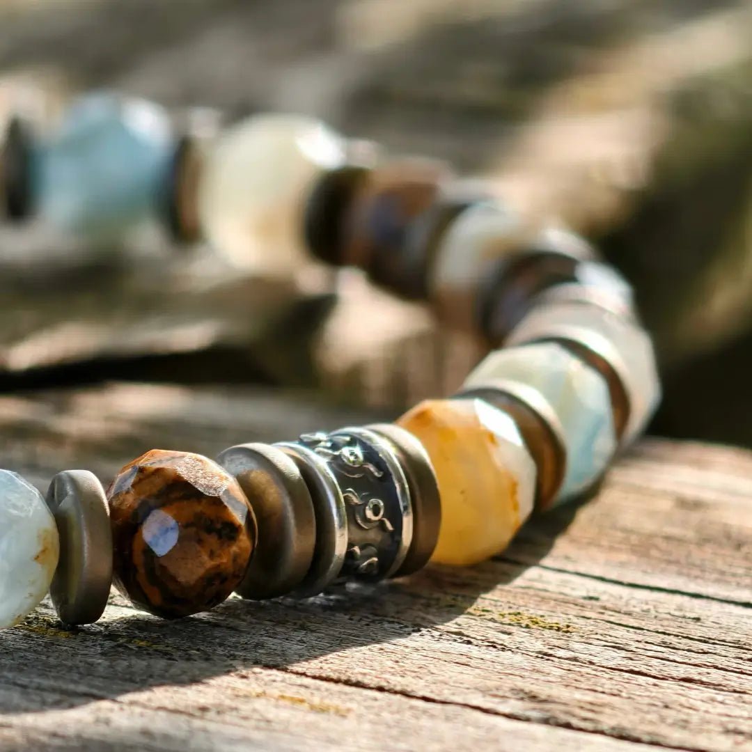 Lemurian Aquatine Calcite Bracelet III (6.5-7mm)