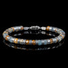 Armored Lemurian Aquatine Calcite Bracelet IV (7mm)