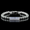 Blue Lace Agate - Silver Bracelet III (4-6mm)