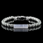Blue Lace Agate - Silver Bracelet III (4-6mm)