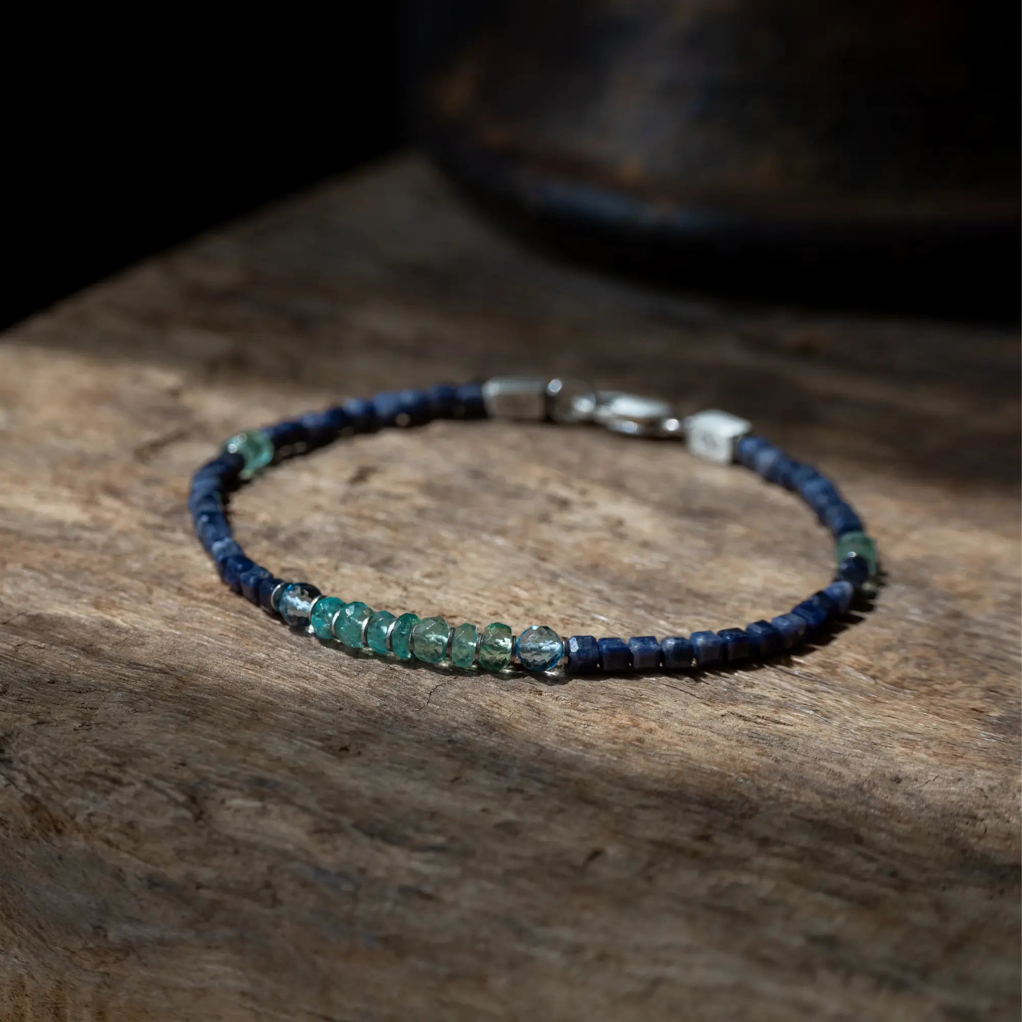 Blue Sapphire-Emerald-Topaz Bracelet I (3-4.5mm)