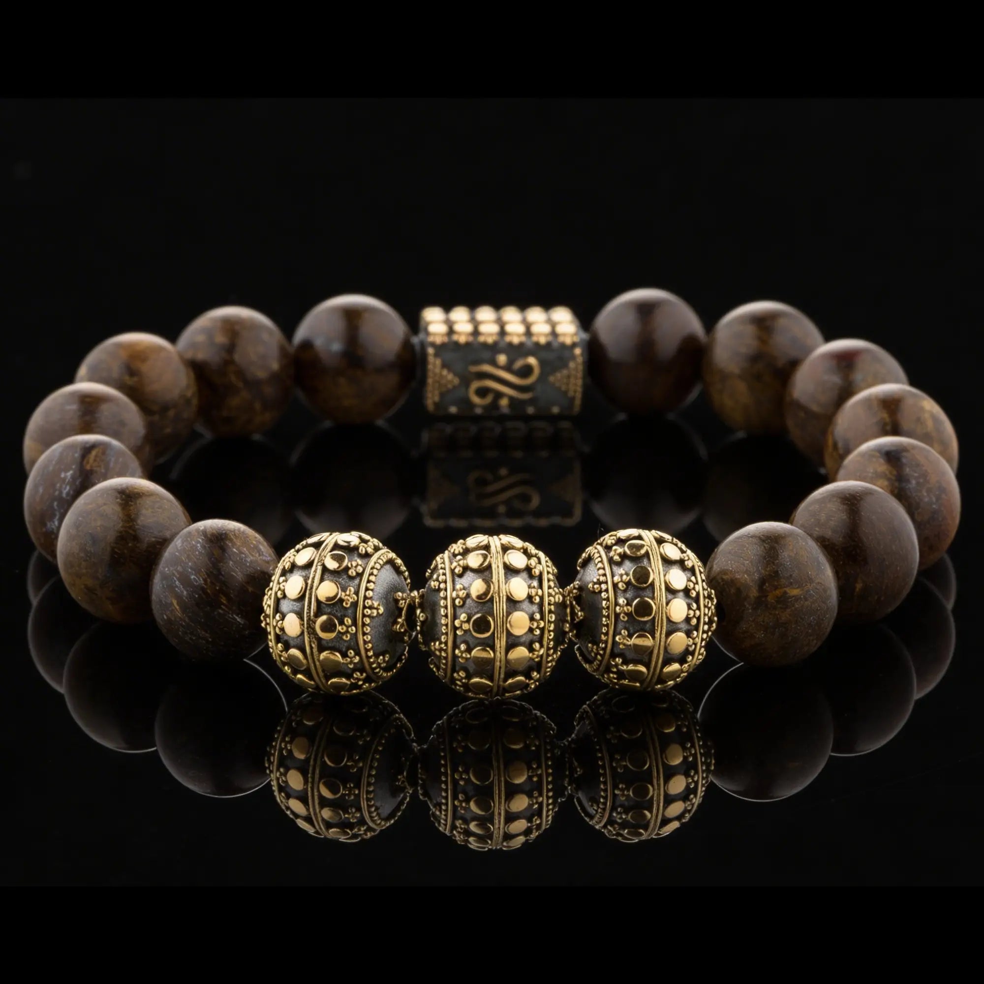 Bronzite Gold Bracelet II (12mm)
