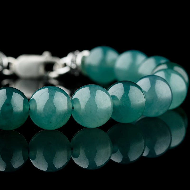 Burmese Green Jade Bracelet XVIII (9.5-10mm) - Primary Specimen