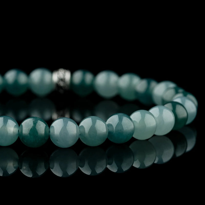 Burmese Mixed Green Jade Bracelet XVII (7mm) - Primary Specimen