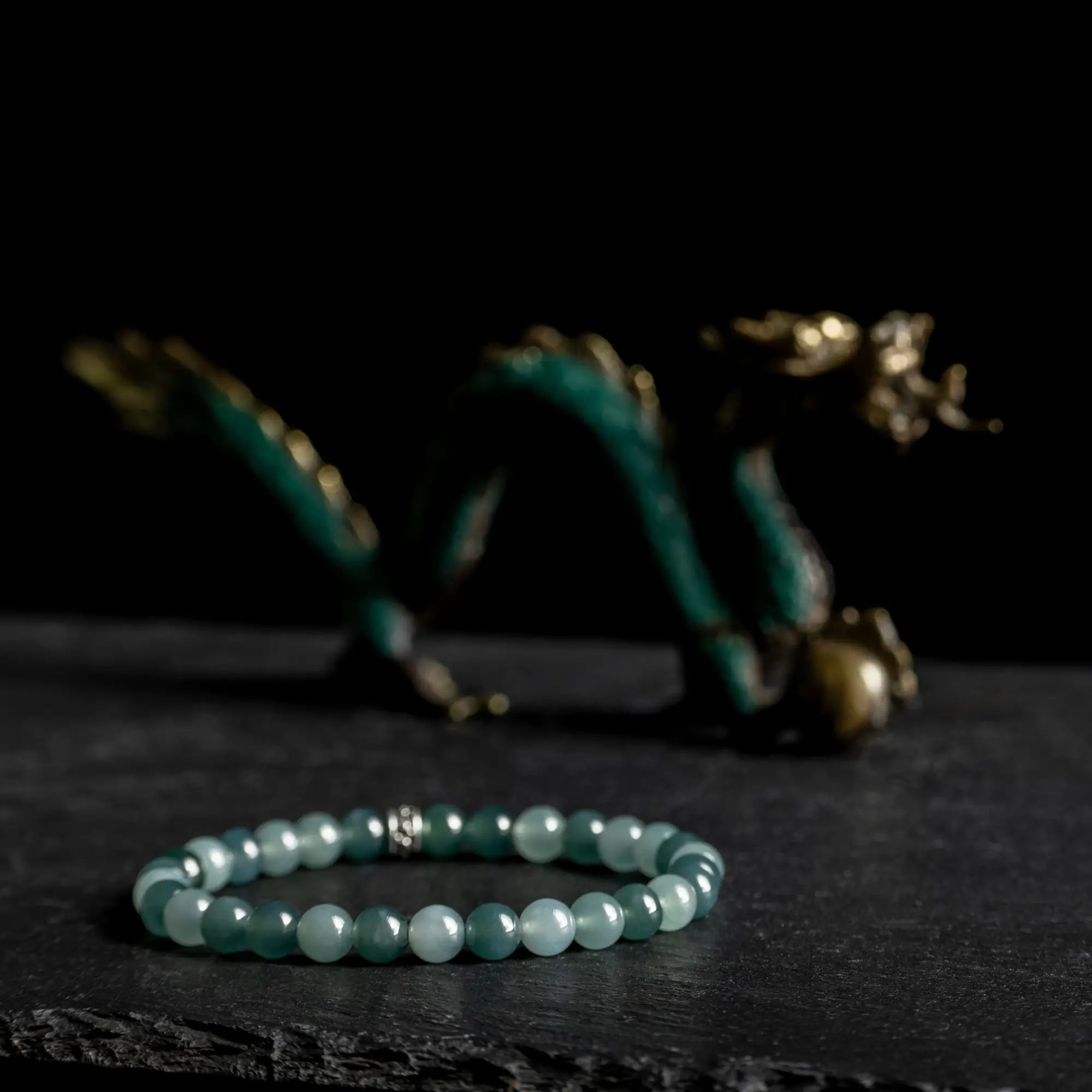 Burmese Mixed Green Jade Bracelet XVII (7mm)