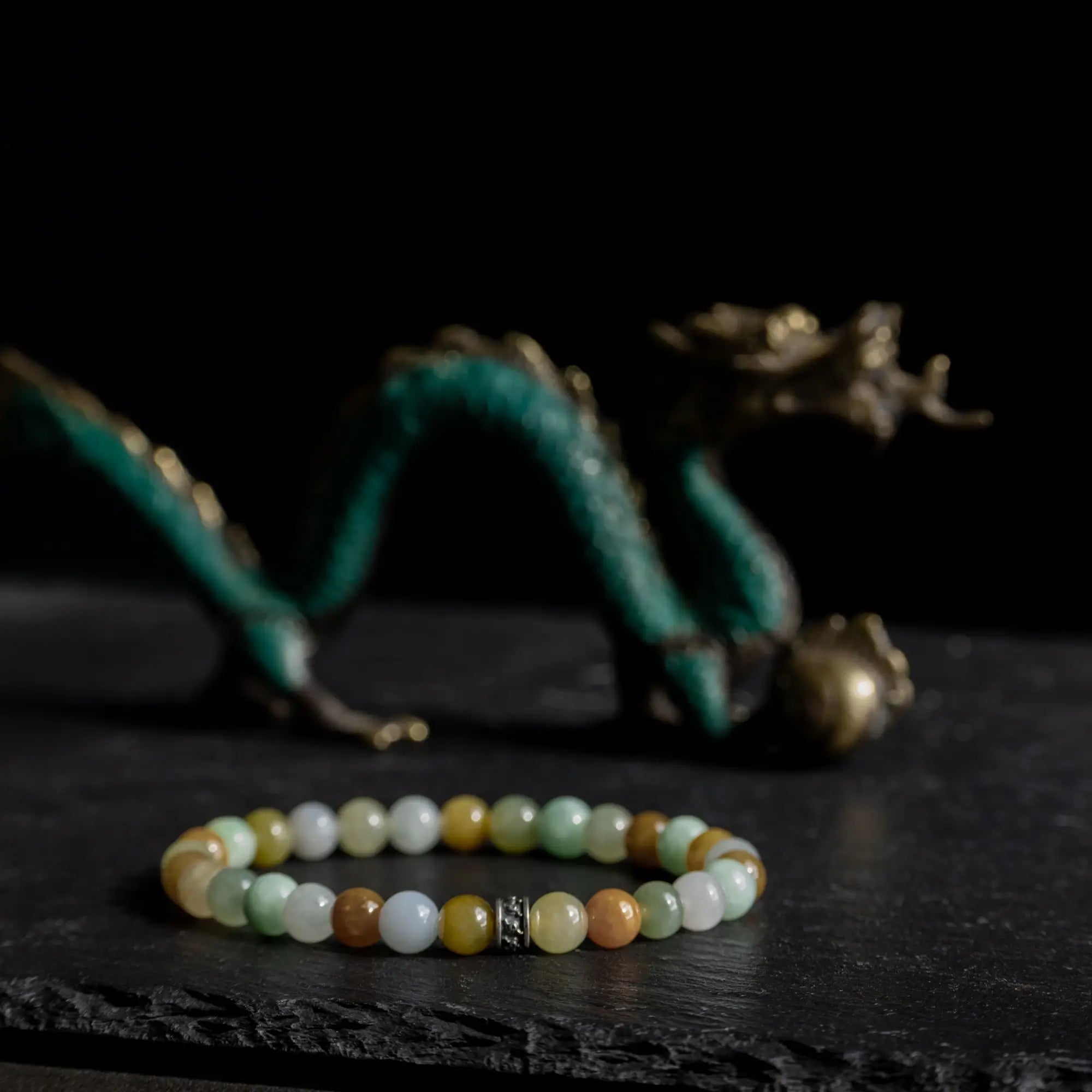 Burmese Multicolor Jade Bracelet XVI (7-7.5mm)