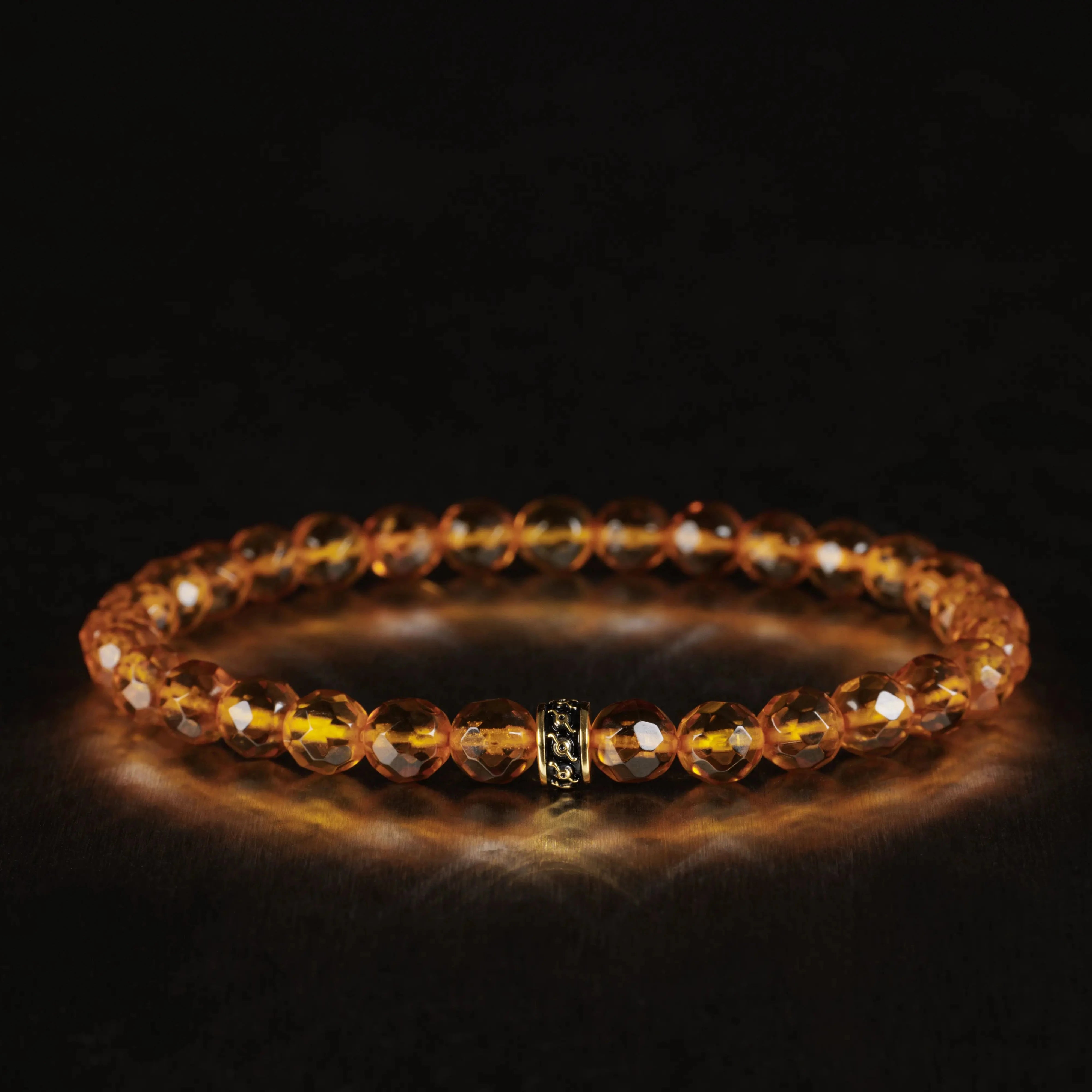 Amber Gold Bracelet (6mm)