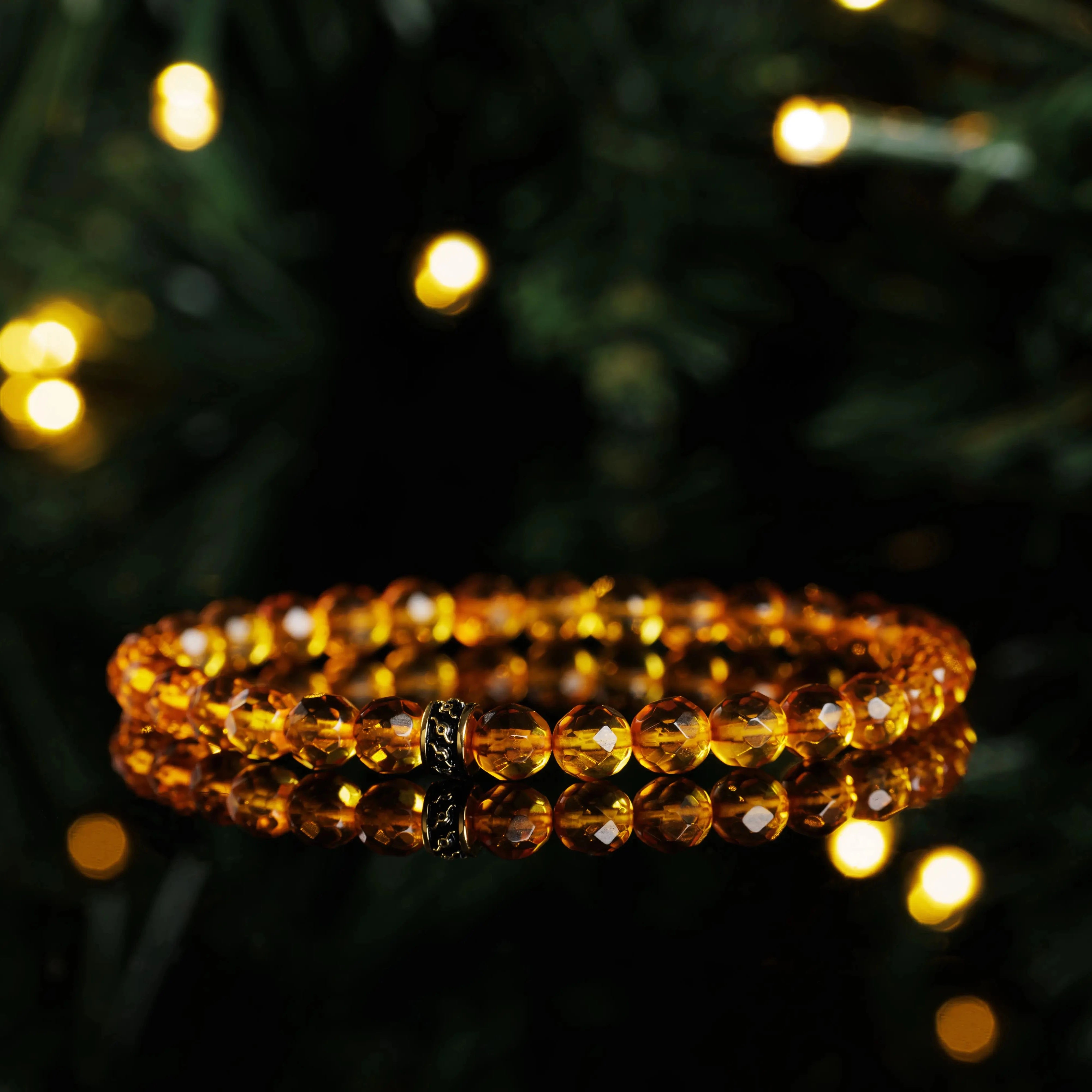 Amber Gold Bracelet (6mm)