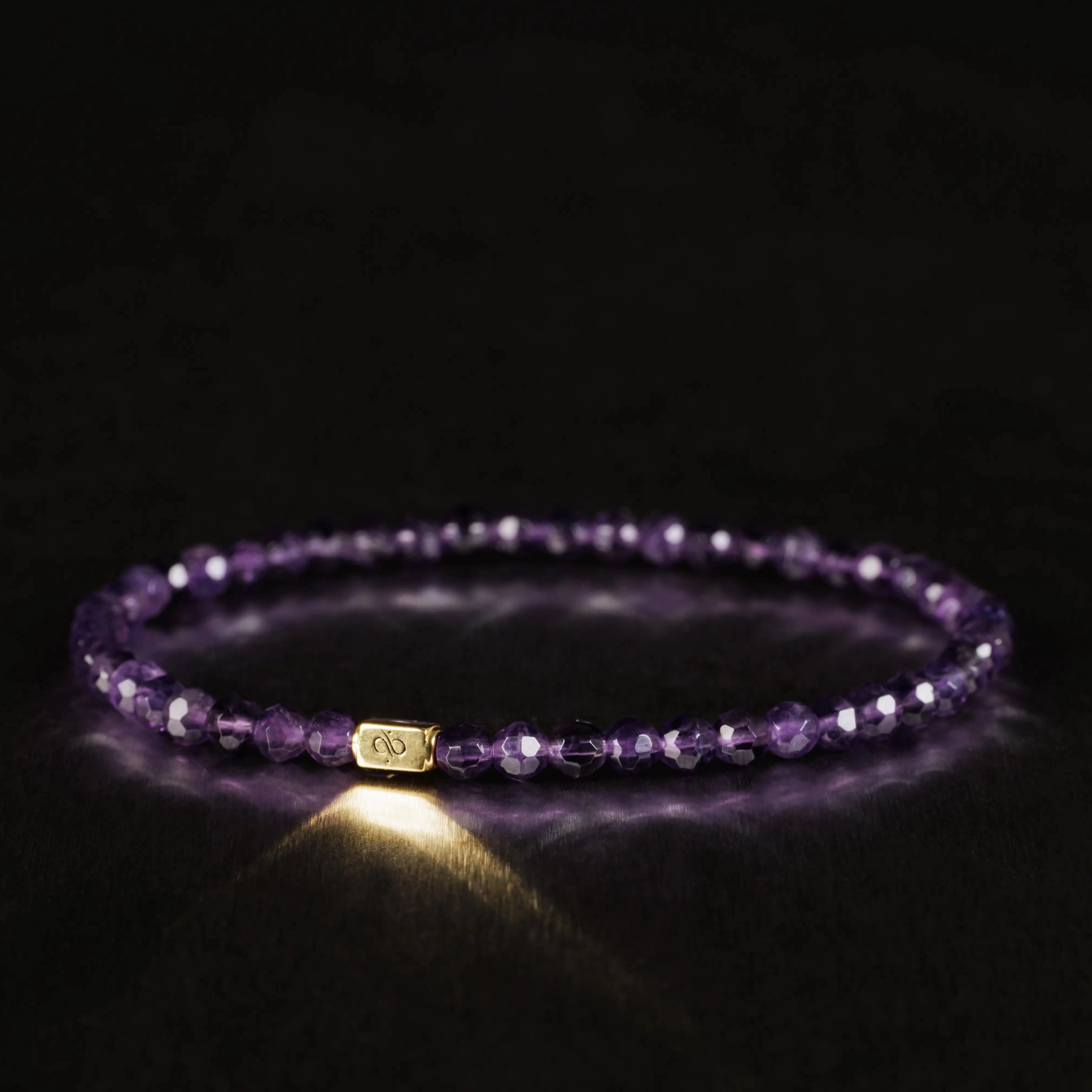 Amethyst Gold Bracelet II (4mm)