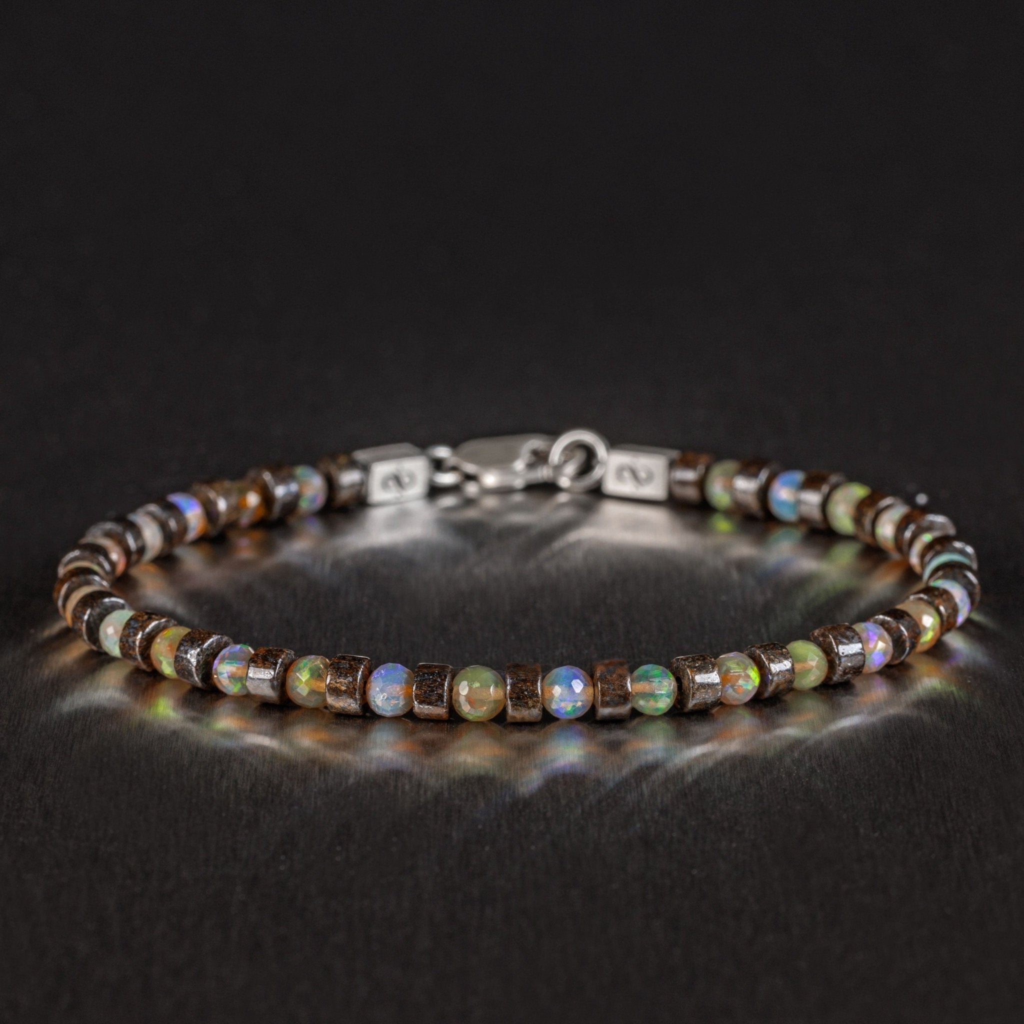 Golden Ethiopian Opal- Bronzite Bracelet II (3.5-4.5mm)