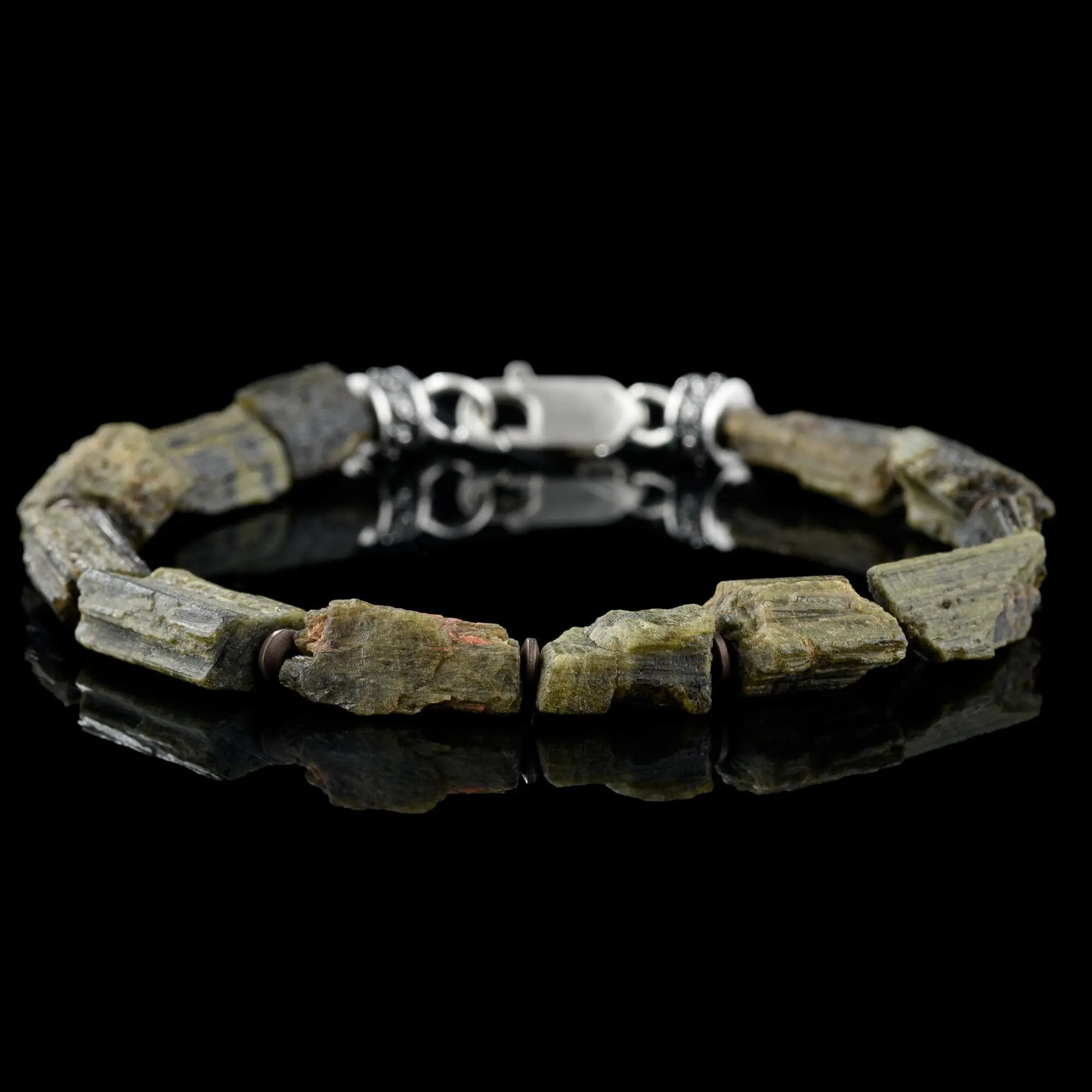 Raw Green Tourmaline Bracelet VII (10-16mm)