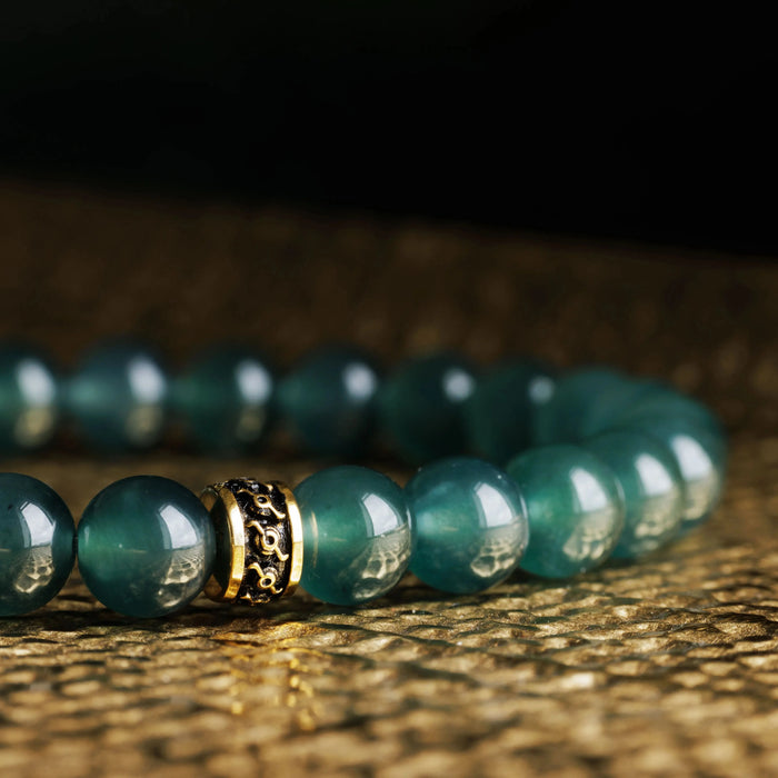 Burmese Green Jade Gold Bracelet XI (6mm) - Secondary Specimen
