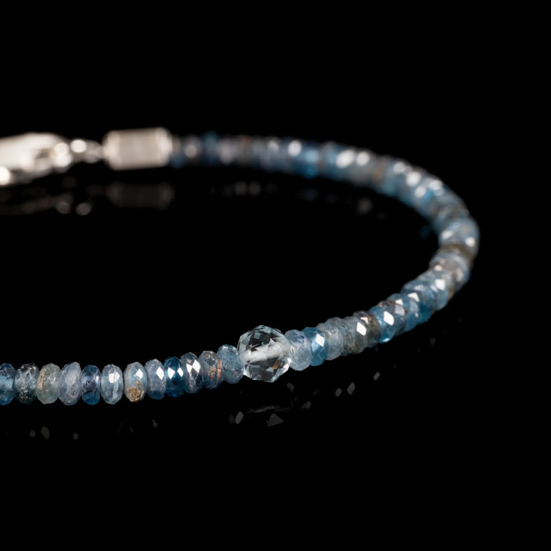 Kyanite - Aquamarine Bracelet I (3.5-4.5mm) - Primary Specimen