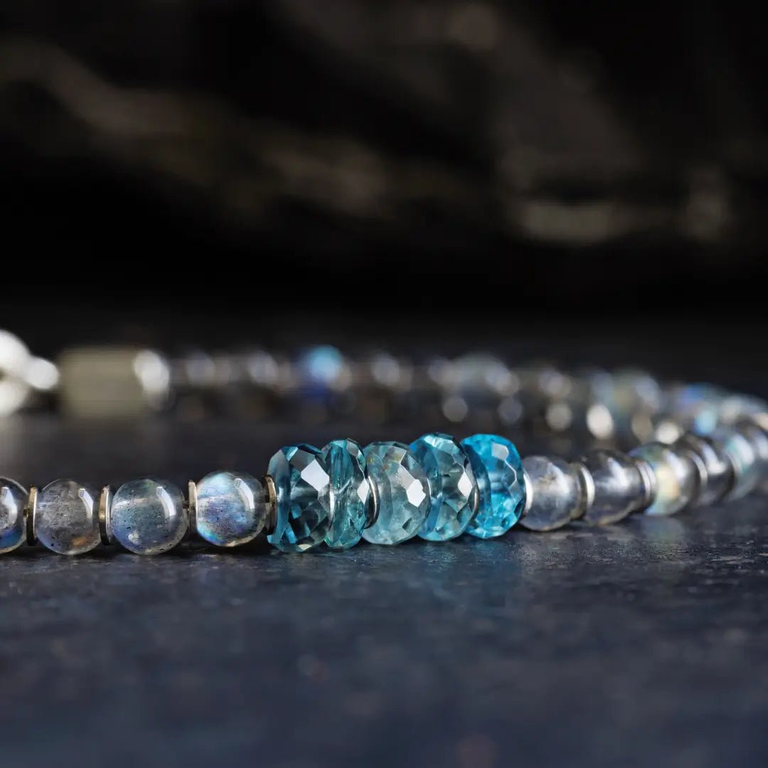 Labradorite - Aquamarine Bracelet XI (4-6mm)