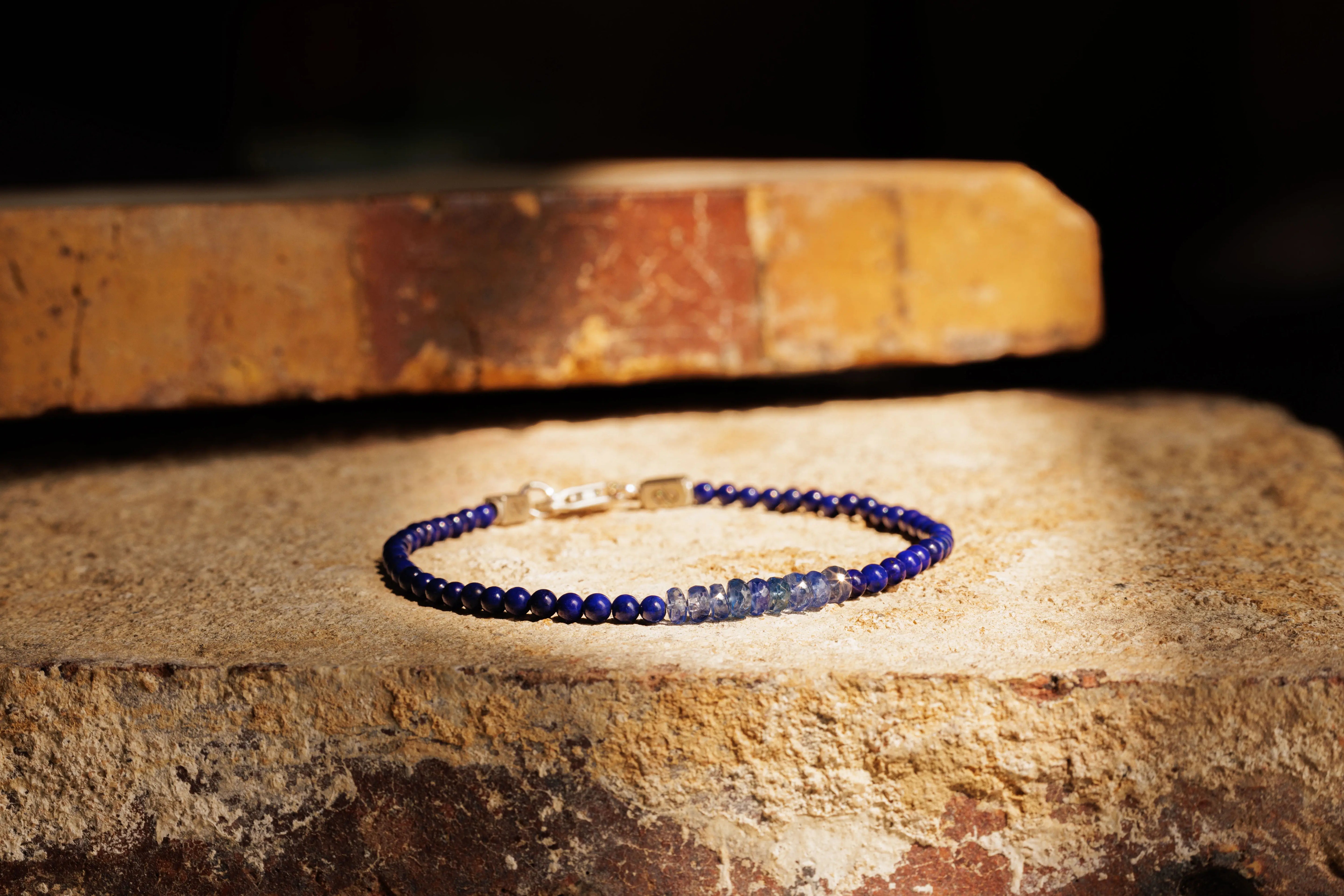 Lapis Lazuli - Blue Sapphire Bracelet II (3-4mm)