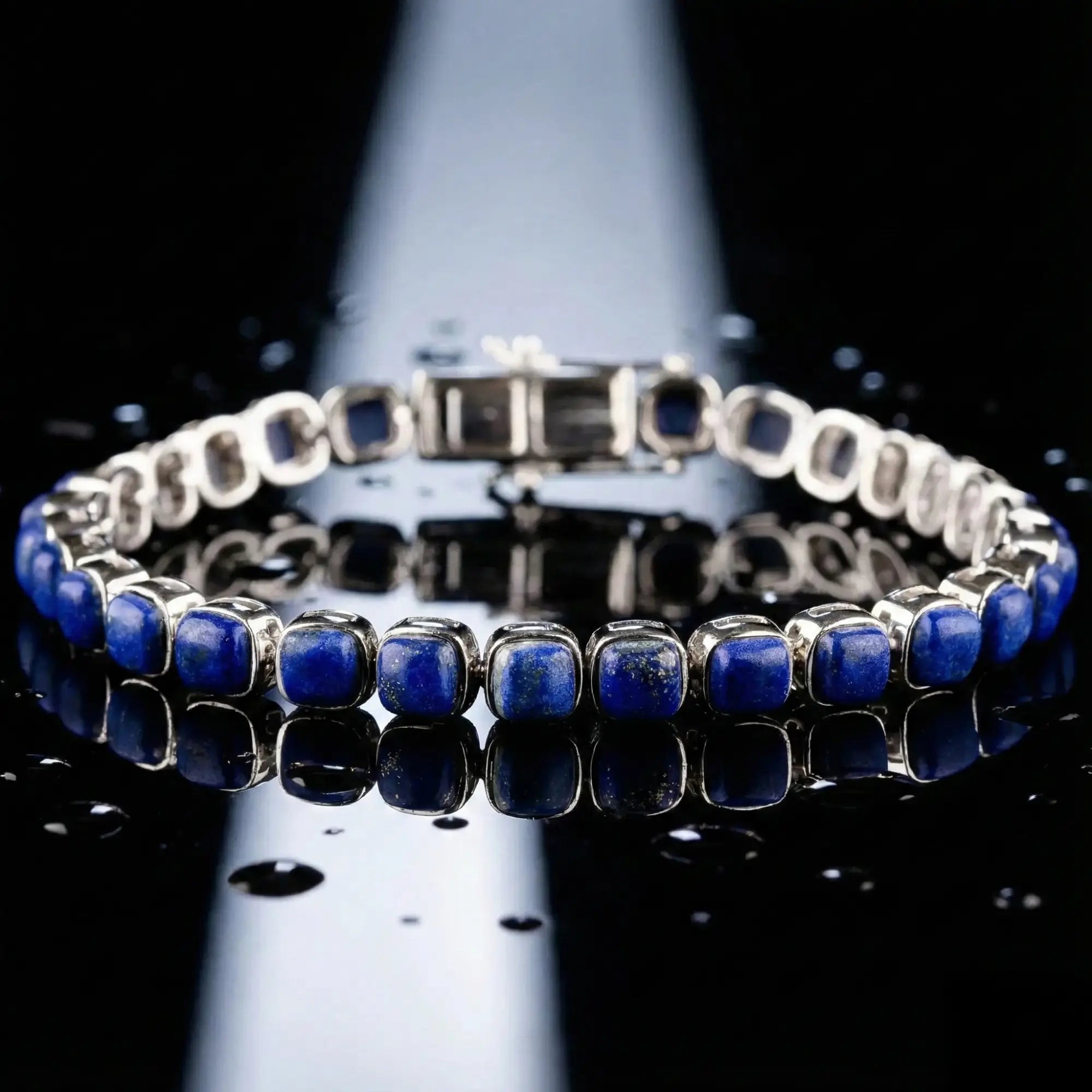 Lapis Lazuli - Silver Tennis Bracelet I