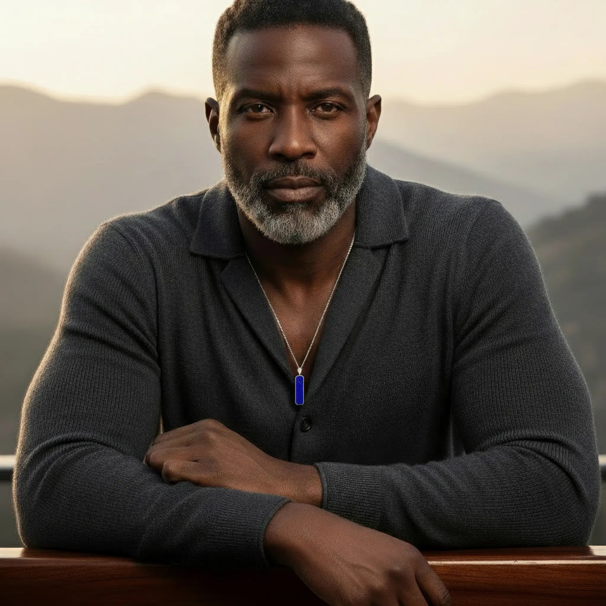 Lapis Lazuli Bar Pendant I