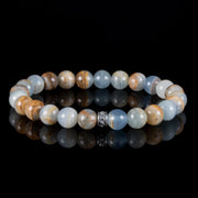 Lemurian Aquatine Calcite Bracelet II (8-9mm)